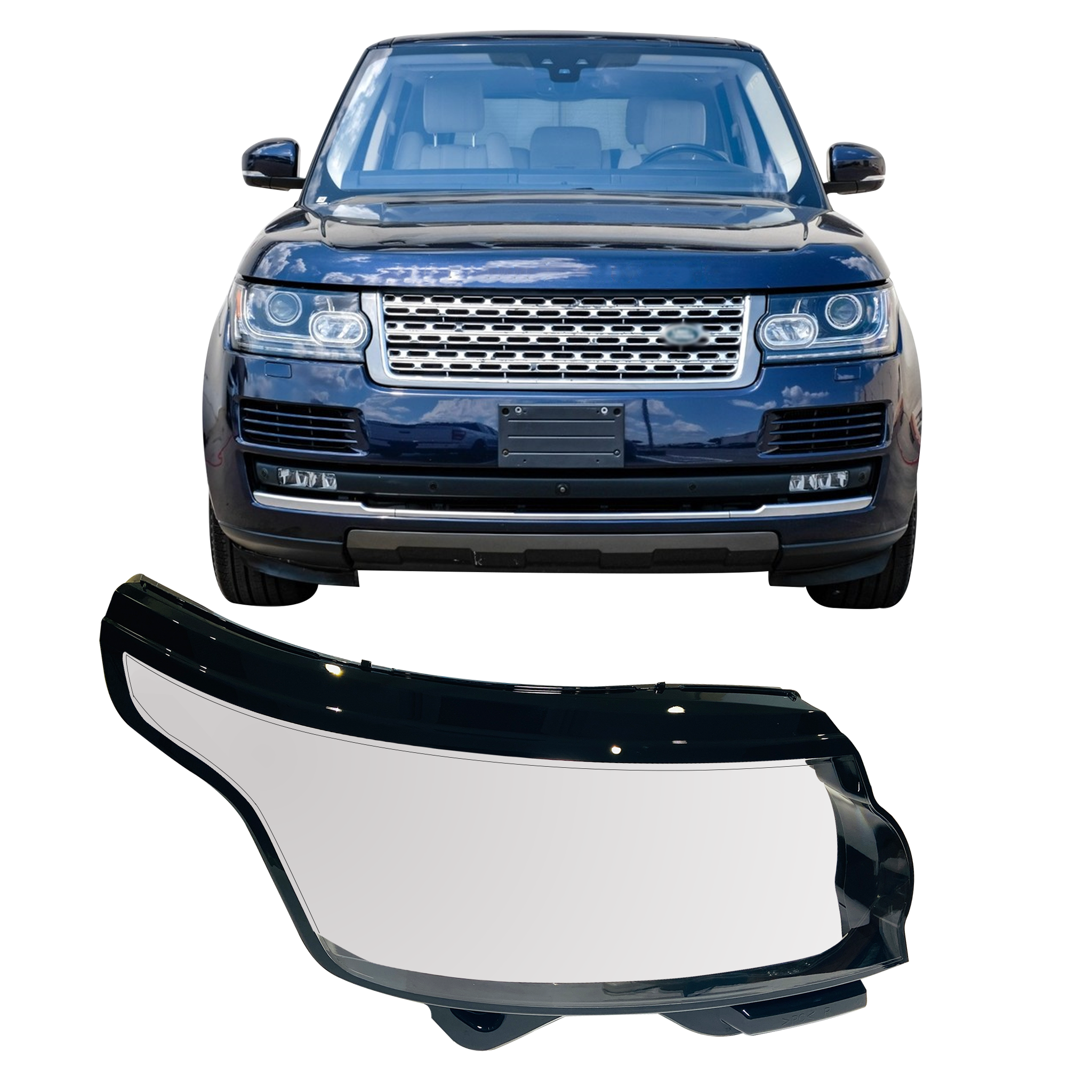 Right (Driver Side) Headlight Lens for LAND ROVER RANGE ROVER L405 (2012-2017)