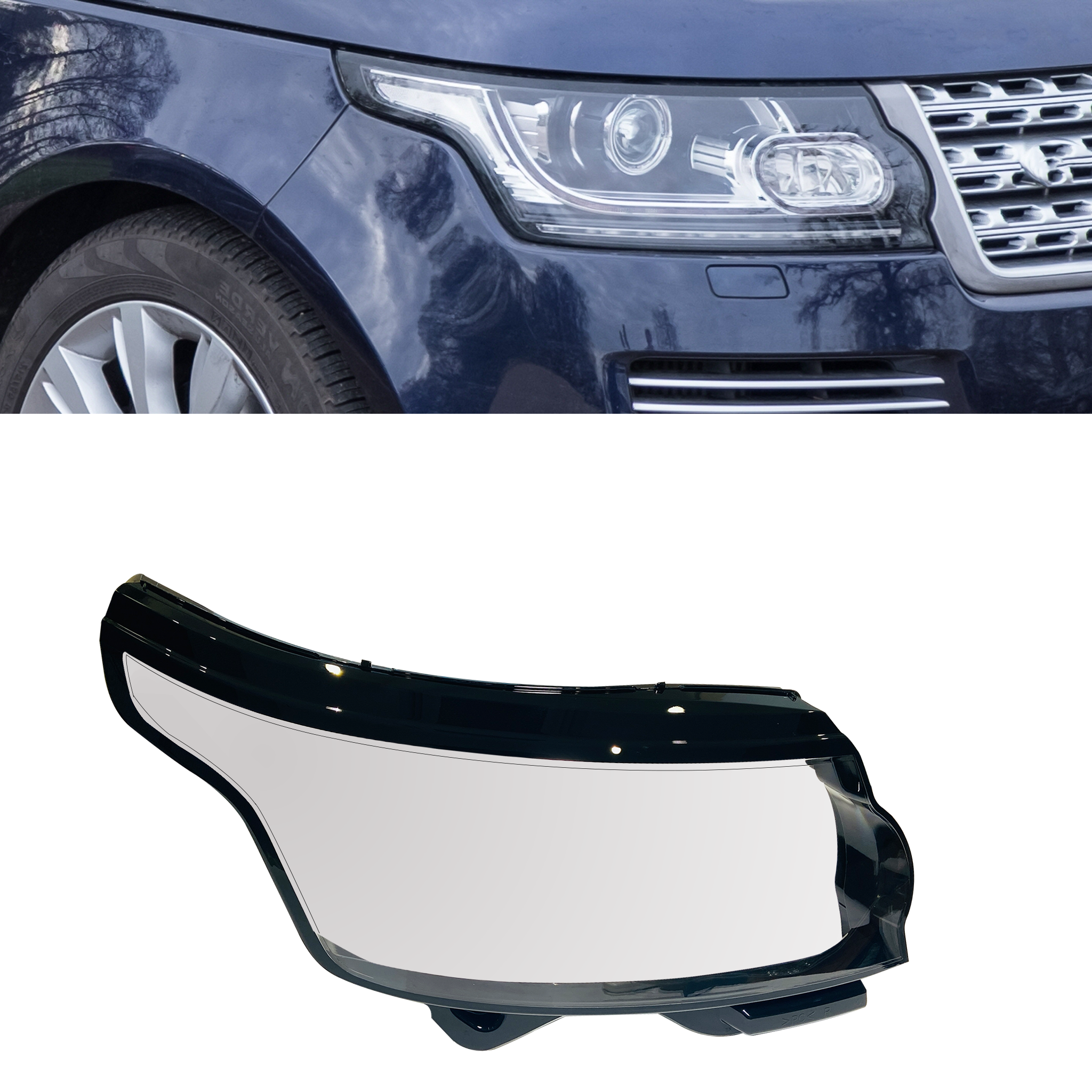 Right (Driver Side) Headlight Lens for LAND ROVER RANGE ROVER L405 (2012-2017)