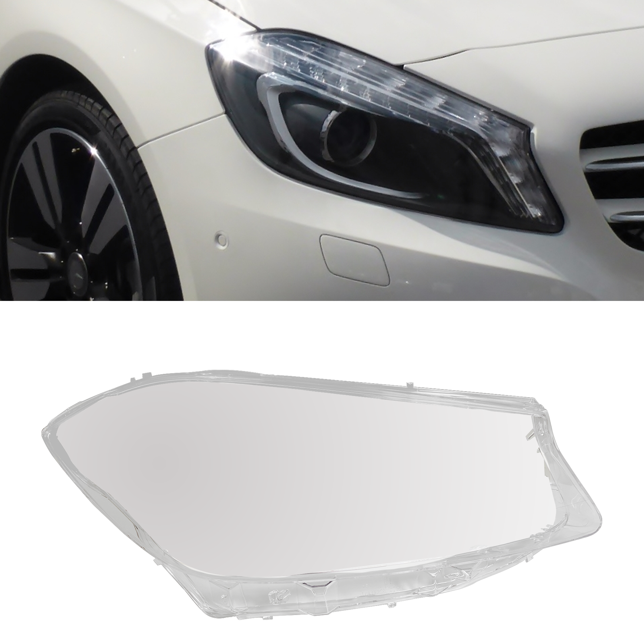 Right (Driver Side) Headlight Lens for MERCEDES-BENZ A-CLASS W176 (2013-2015)