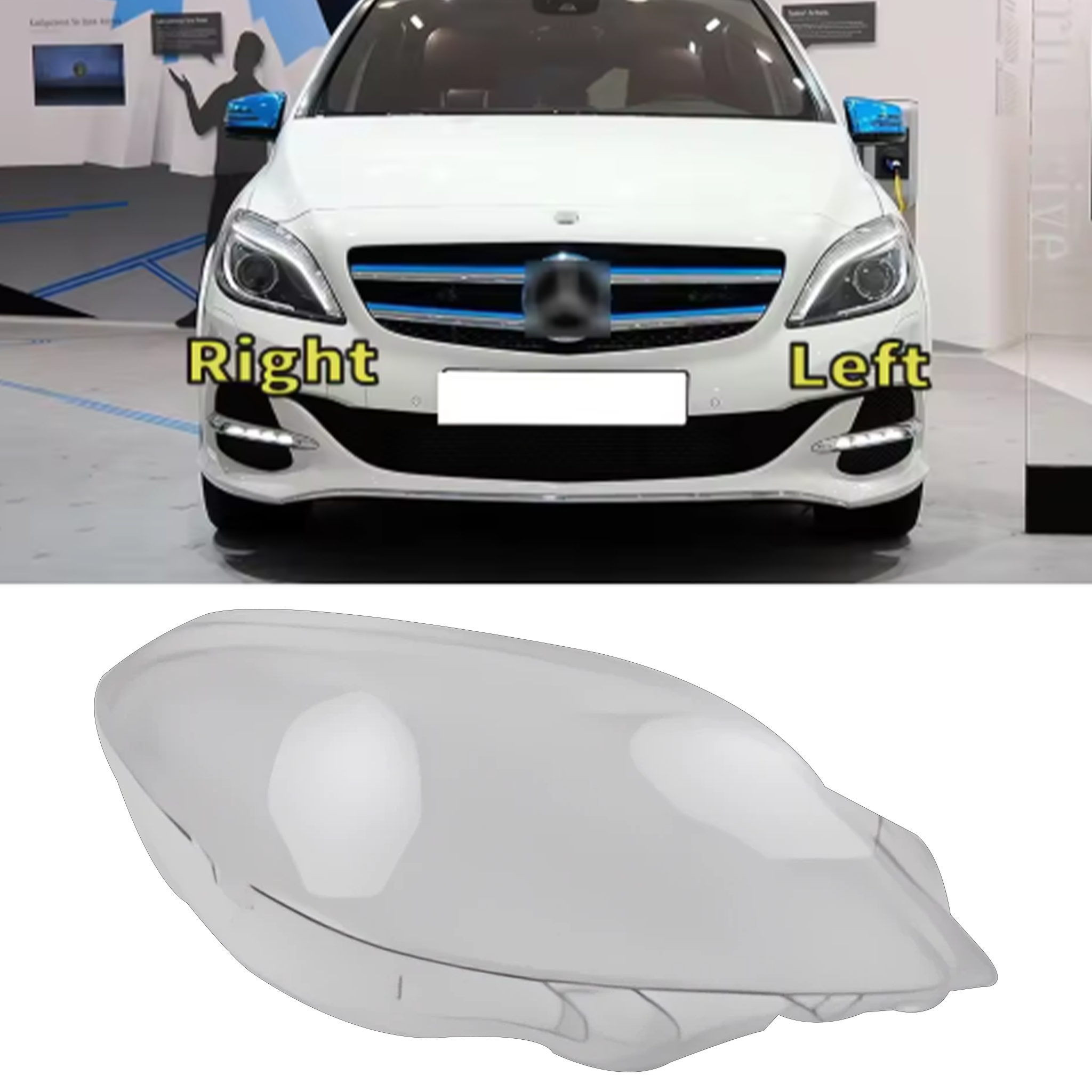 Right (Driver Side) Headlight Lens for MERCEDES-BENZ B-CLASS W246 (2012-2015)