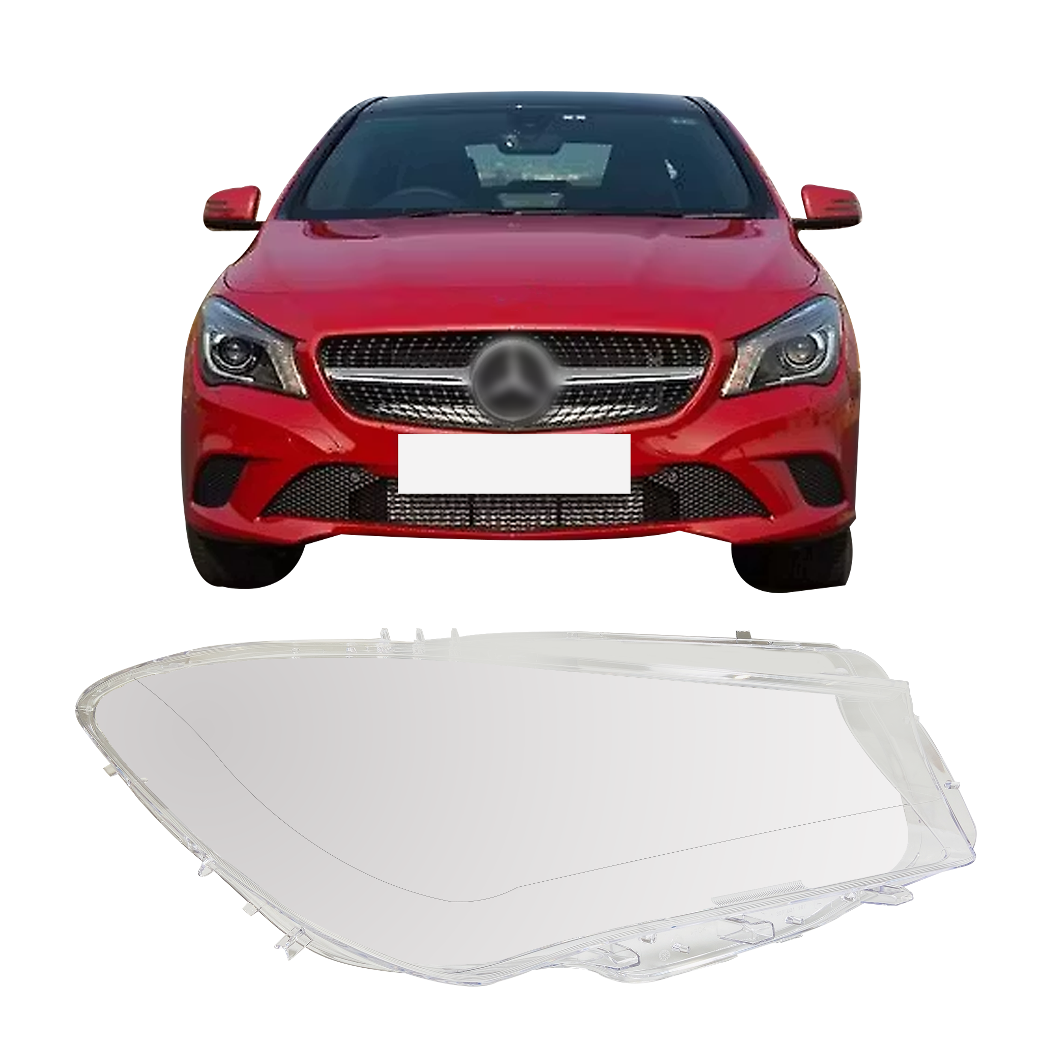 Right (Driver Side) Headlight Lens for MERCEDES-BENZ CLA-Class C117 (2014-2016)