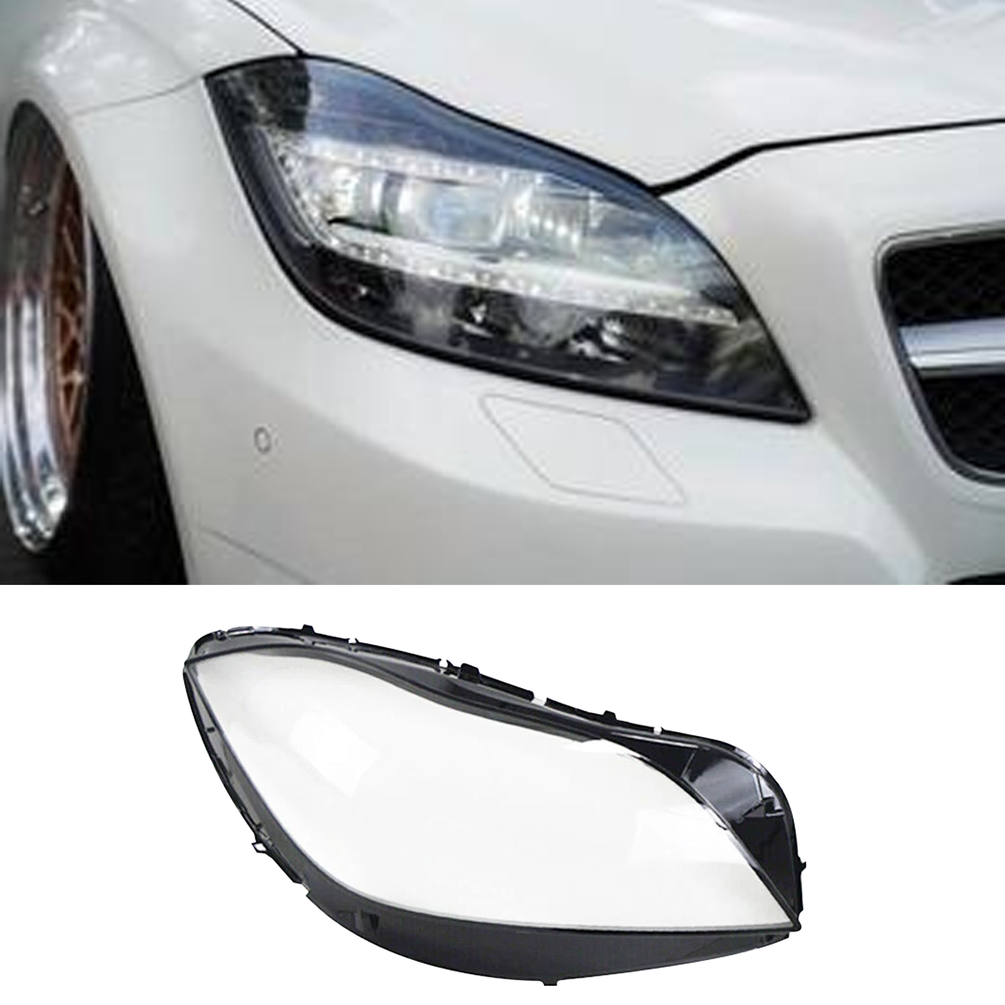 Right (Driver Side) Headlight Lens for MERCEDES-BENZ CLS C218 (2011-2017)