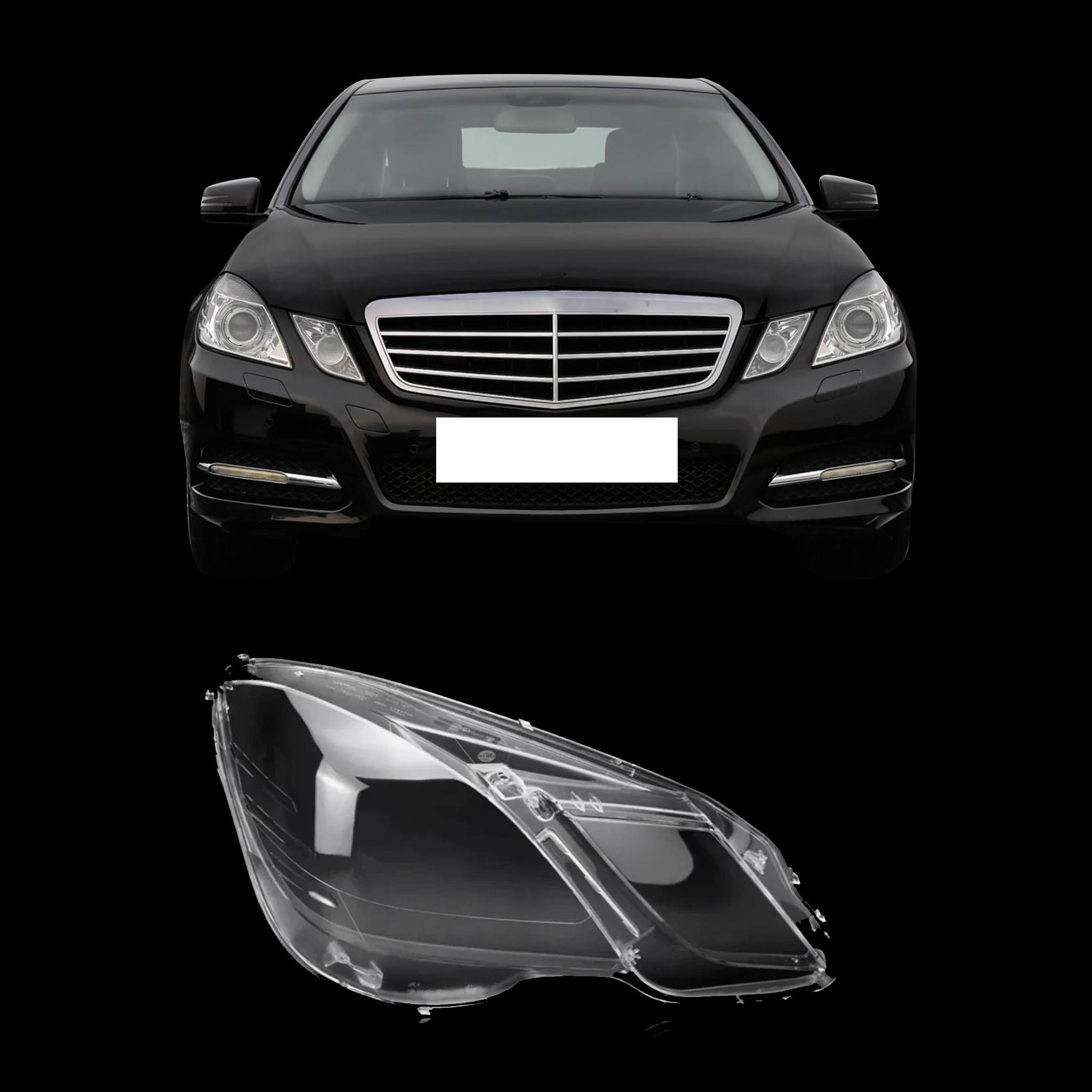 Right (Driver Side) Headlight Lens for MERCEDES-BENZ E-CLASS W212 (2009-2013)