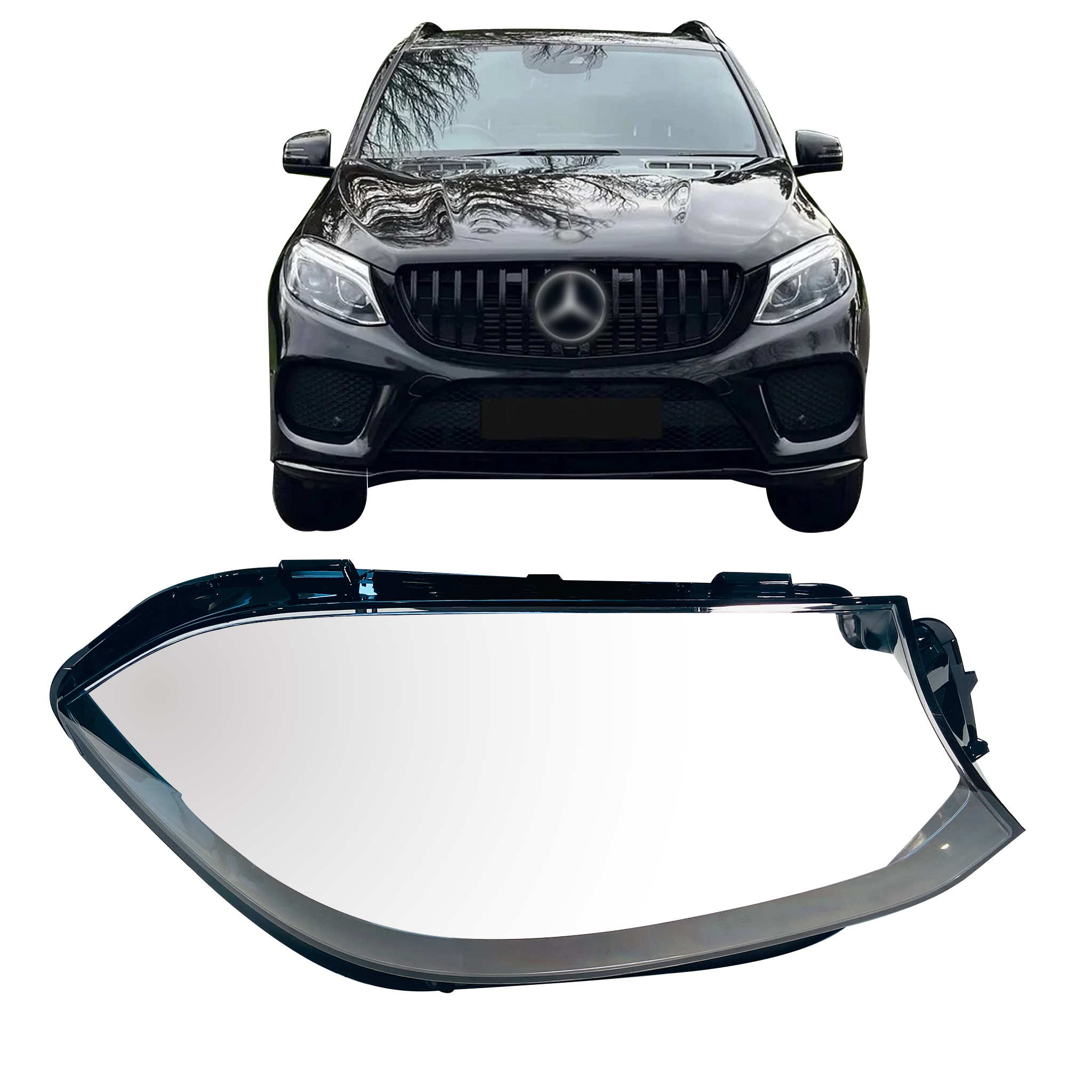 Right (Driver Side) Headlight Lens for MERCEDES-BENZ GLS X166 (2015-2019)