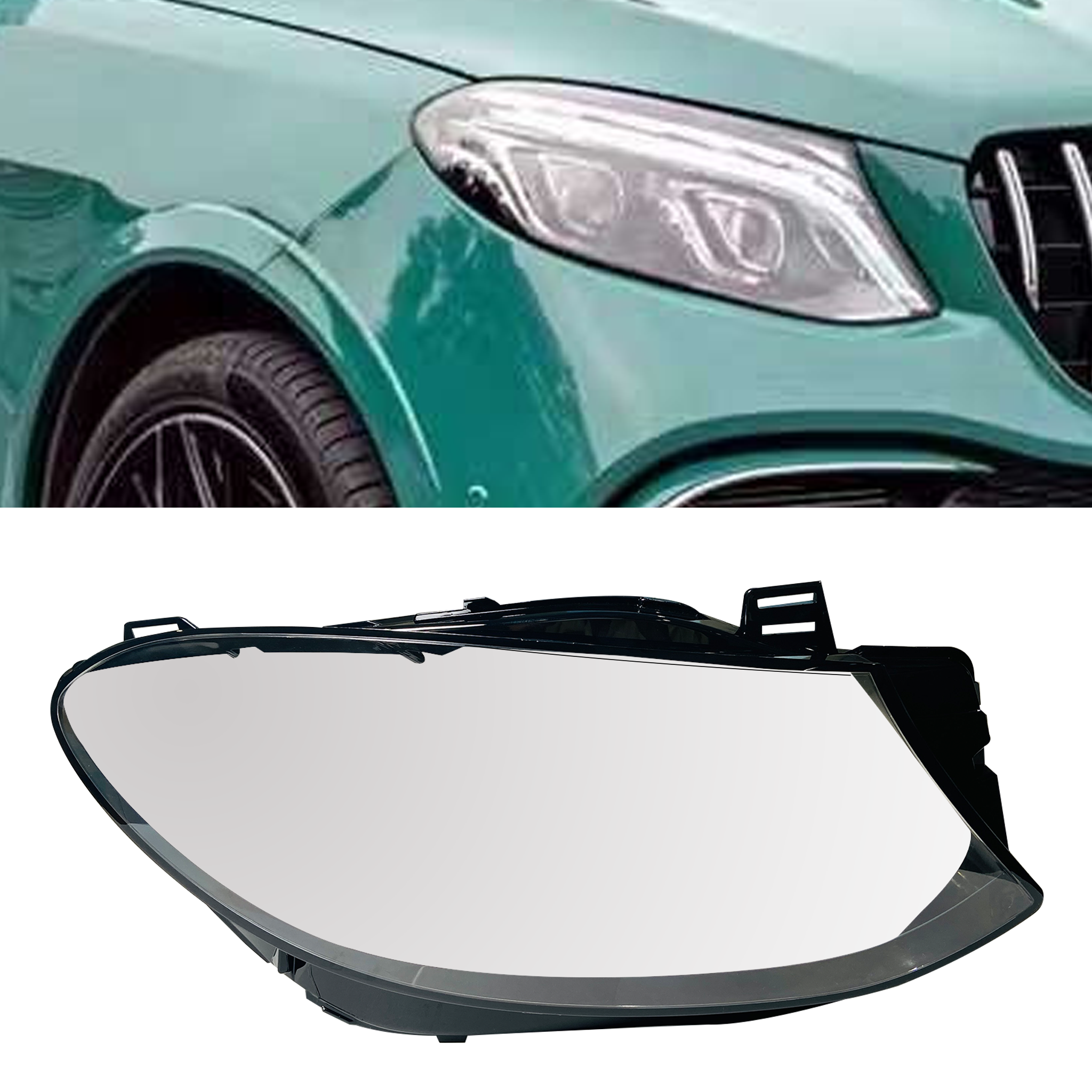 Right (Driver Side) Headlight Lens for MERCEDES-BENZ ML-CLASS W166 (2015-2019)