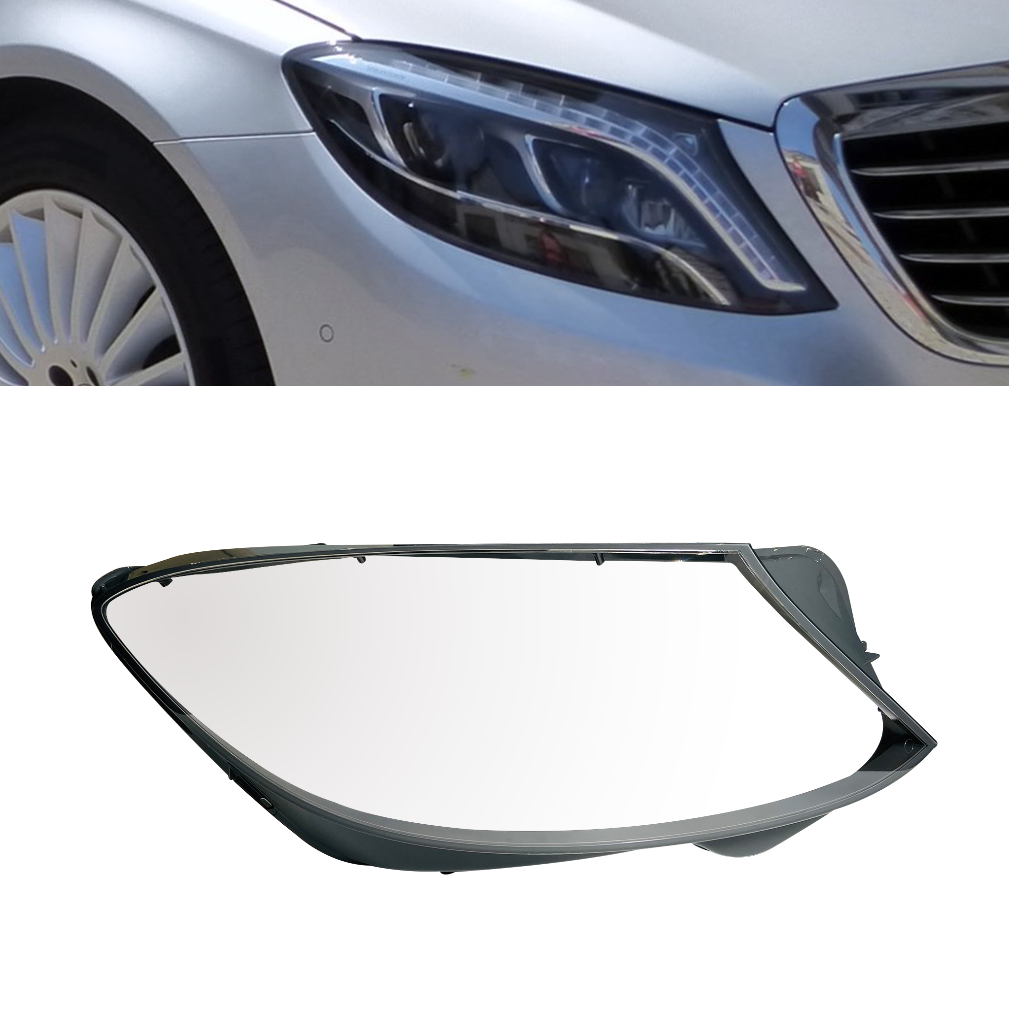 Right (Driver Side) Headlight Lens for MERCEDES-BENZ S-CLASS W222 (2013-2017)