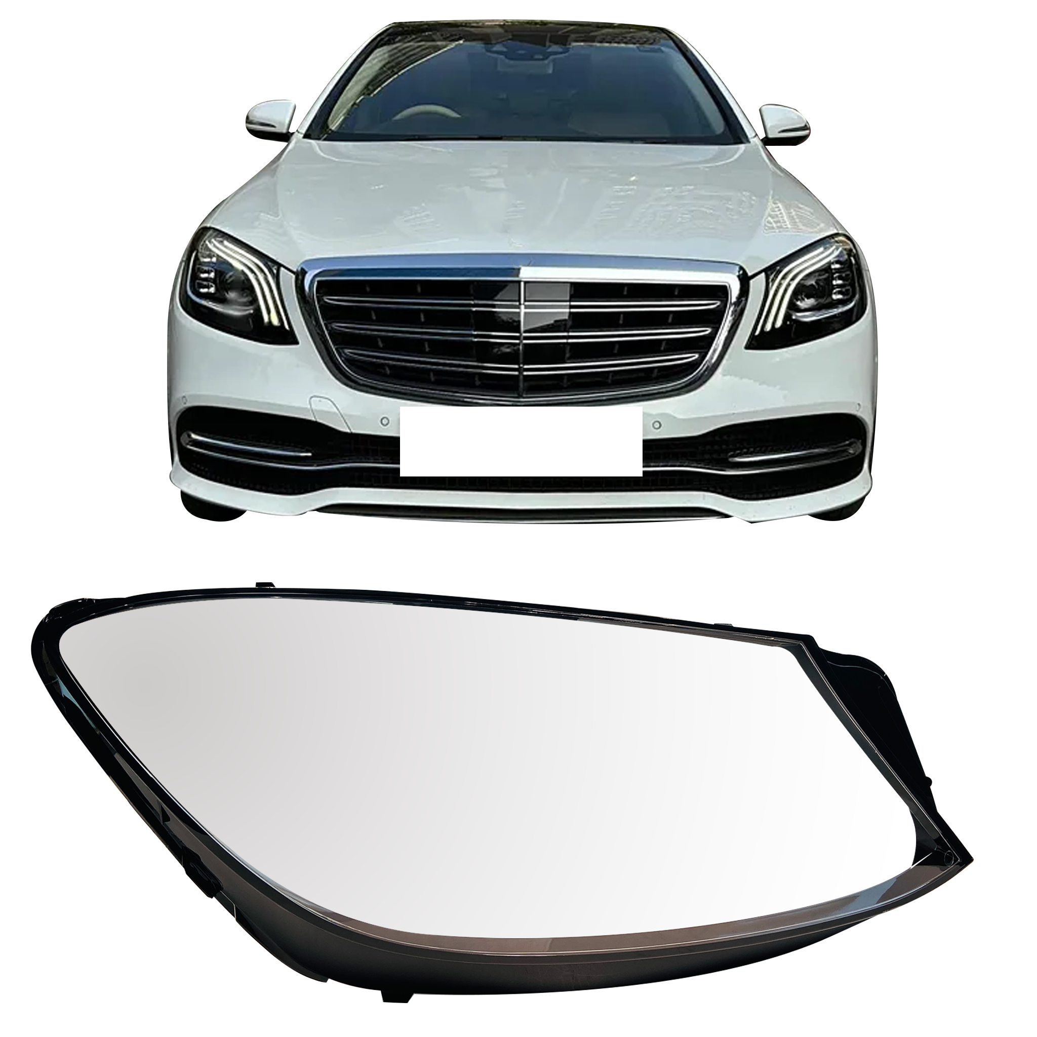 Right (Driver Side) Headlight Lens for MERCEDES-BENZ S-CLASS W222 (2018-2020)