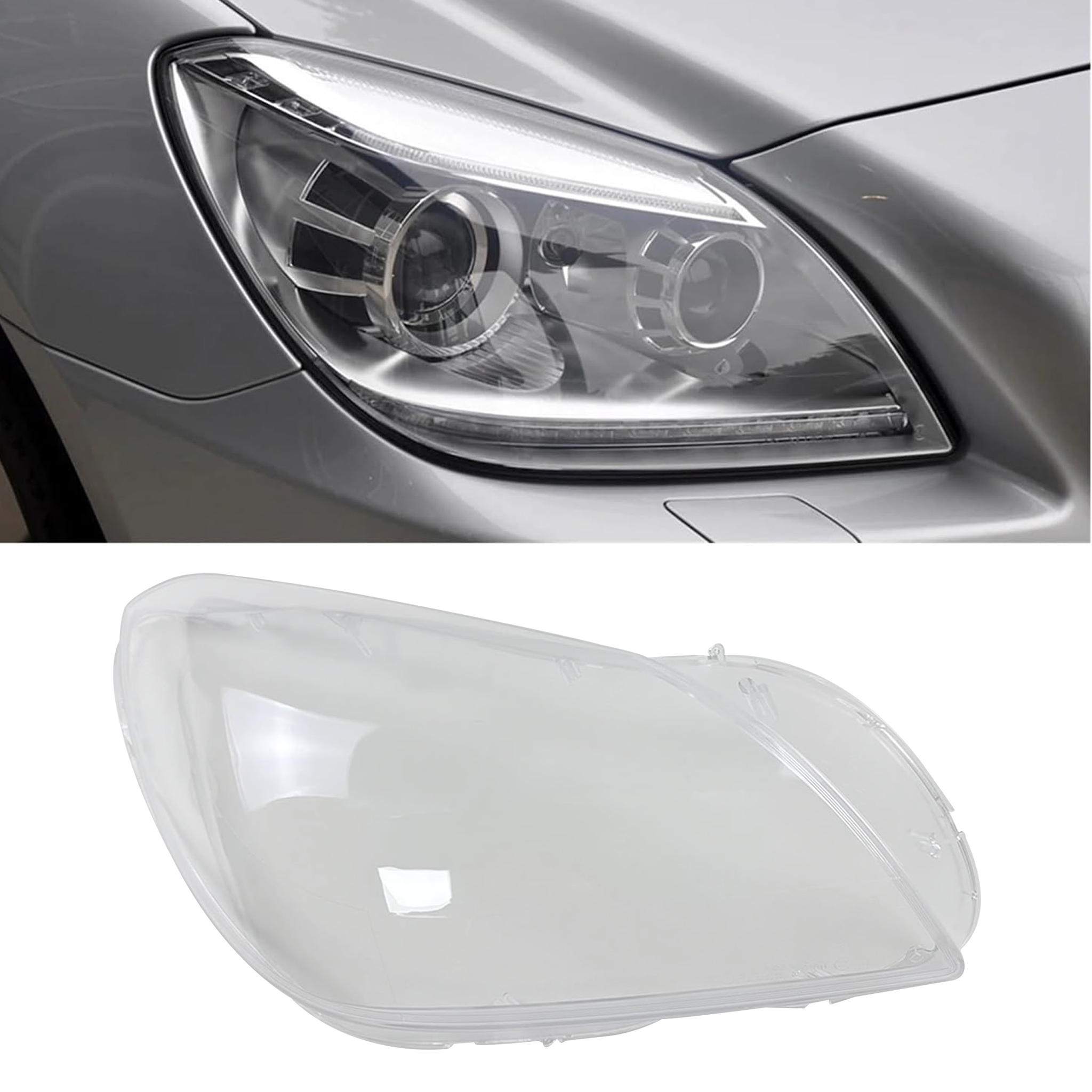 Right (Driver Side) Headlight Lens for MERCEDES-BENZ SLK R172 (2011-2015)