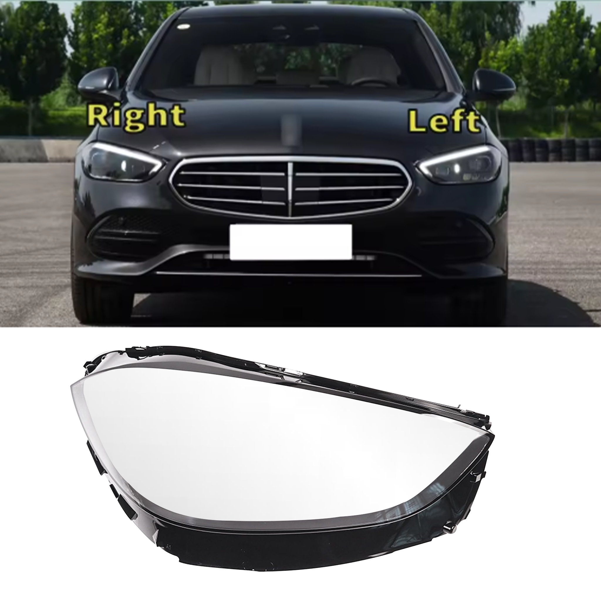 Right (Driver Side) Headlight Lens for Mercedes Benz C-Class W206 (2022-2025)_3