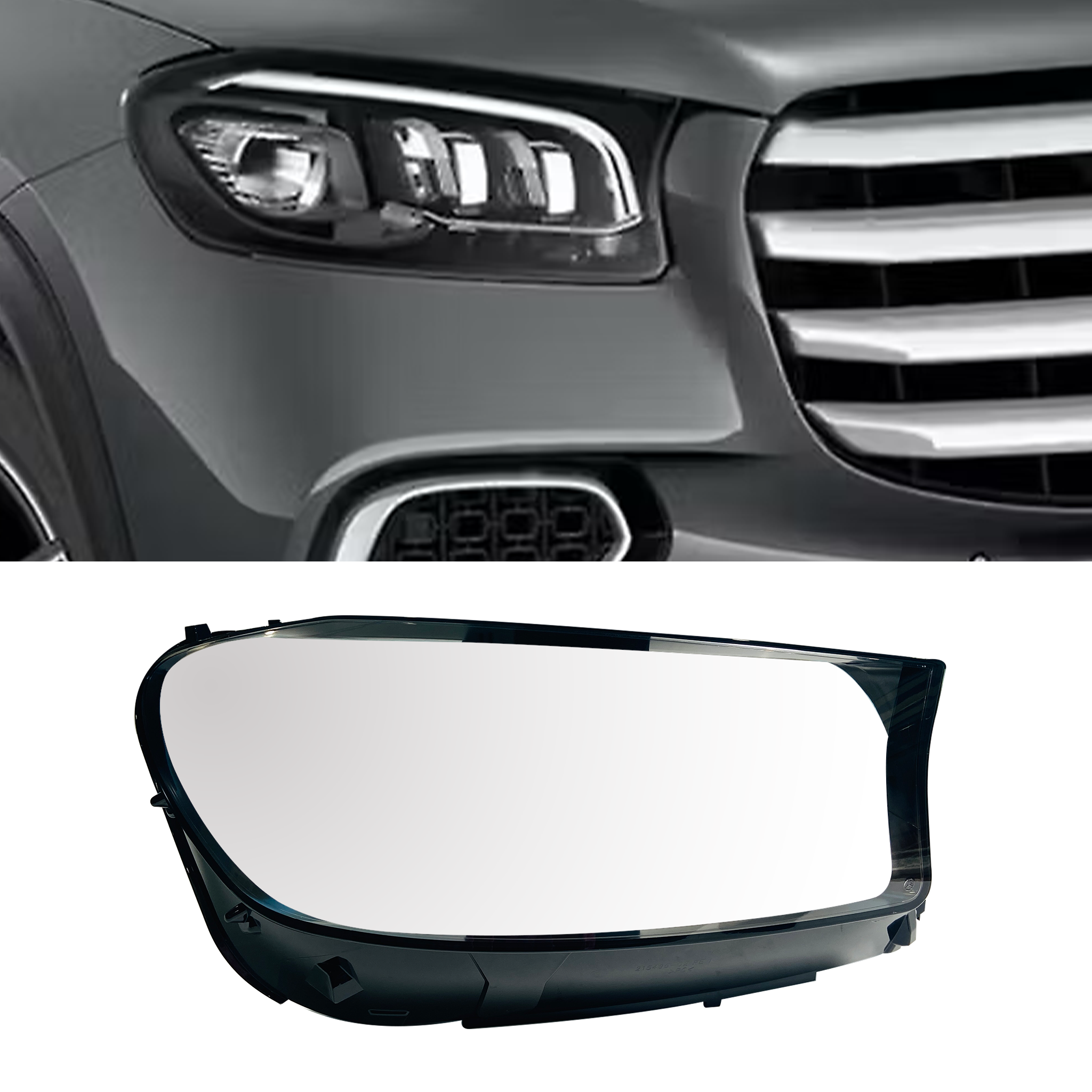 Right (Driver Side) Headlight Lens for Mercedes Benz GLS X167 (2020-2022)_4