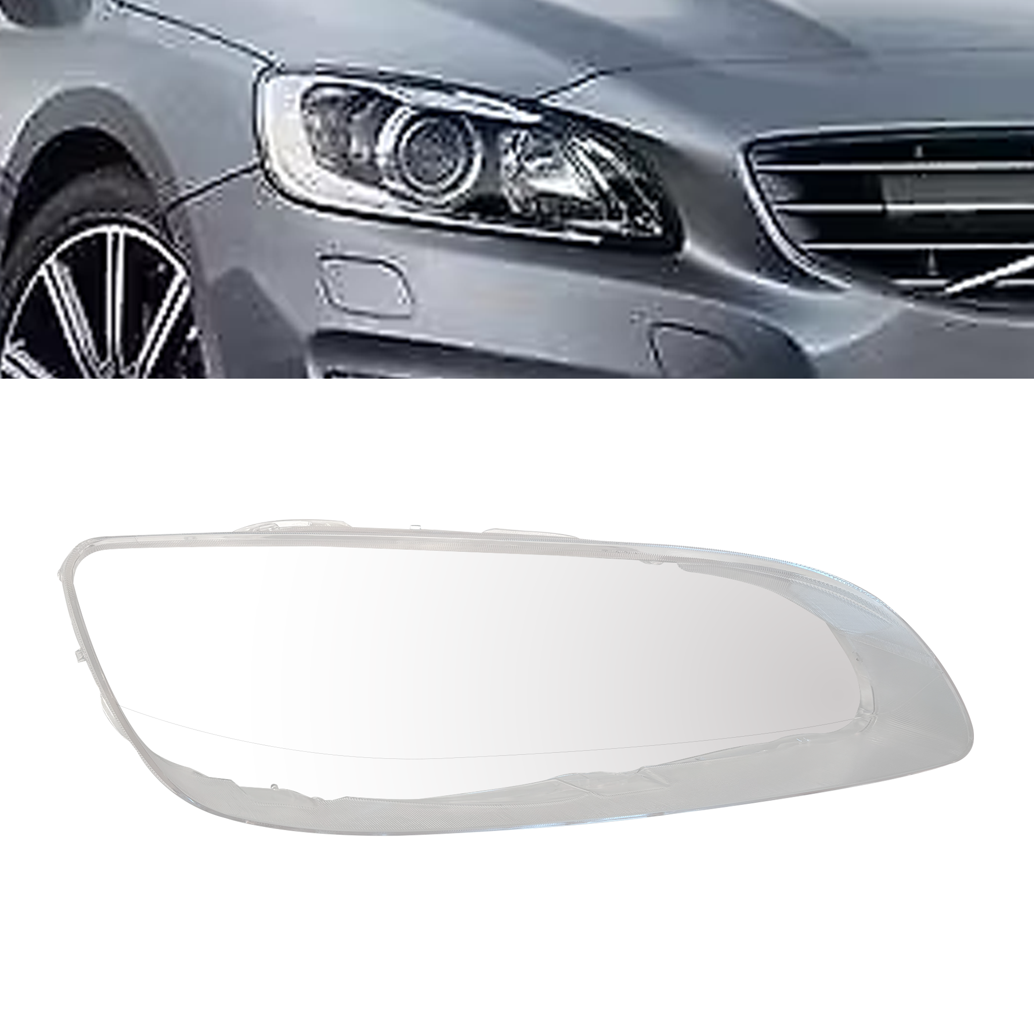 Right (Driver Side) Headlight Lens for VOLVO S60 134 (2010-2019)
