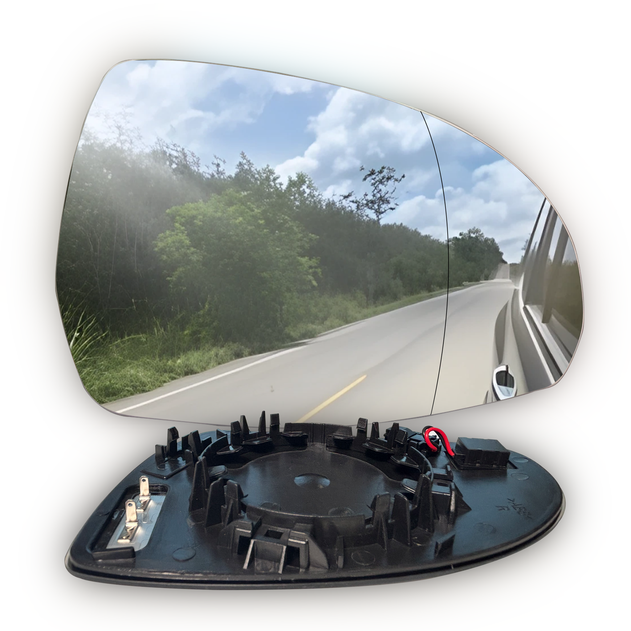 Right (Driver Side) Rear View Mirror Glass with Blind Spot for Detection Mercedes Benz S-Class W223 (2020-2025) (Double Curvature)_1