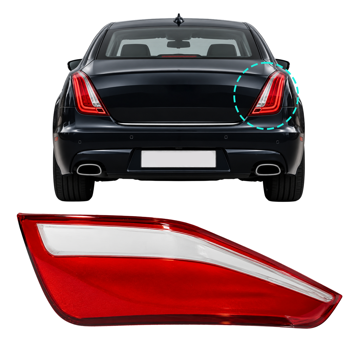 Right (Driver Side) Tail Lamp Cover for JAGUAR XJ X351 (2010-2019)