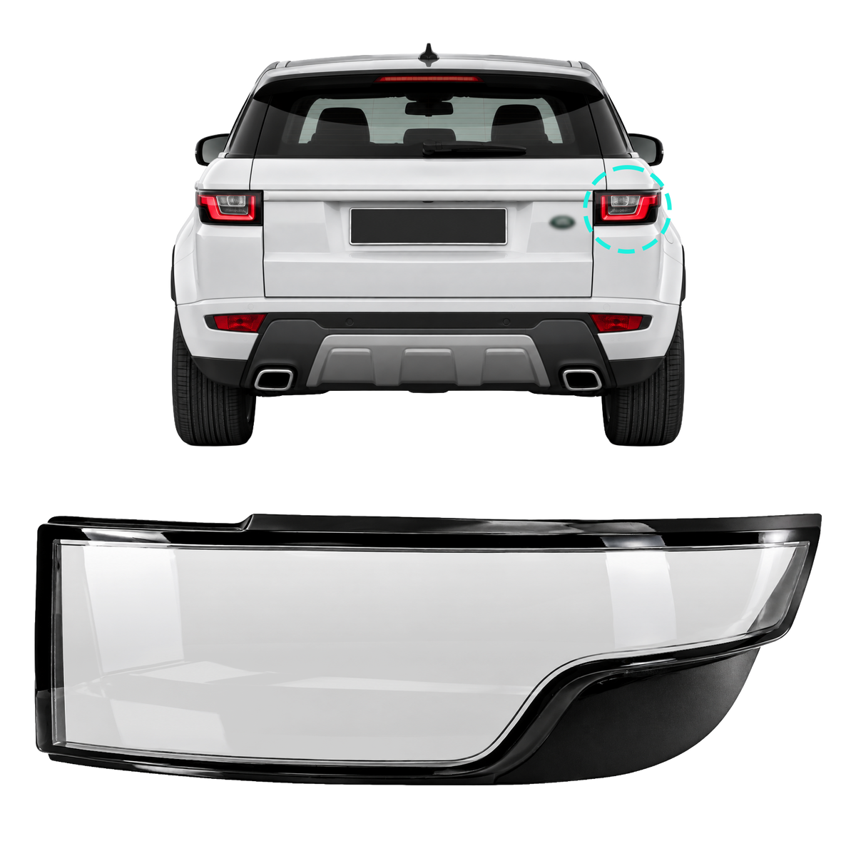 Right (Driver Side) Tail Lamp Cover for LAND ROVER RANGE ROVER EVOQUE L538 (2011-2019)