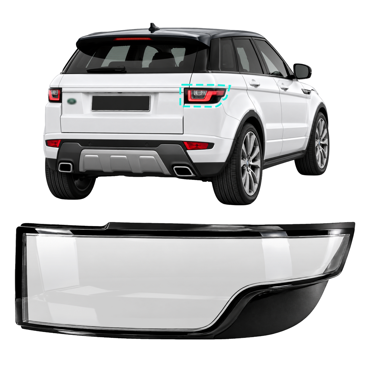 Right (Driver Side) Tail Lamp Cover for LAND ROVER RANGE ROVER EVOQUE L538 (2011-2019)