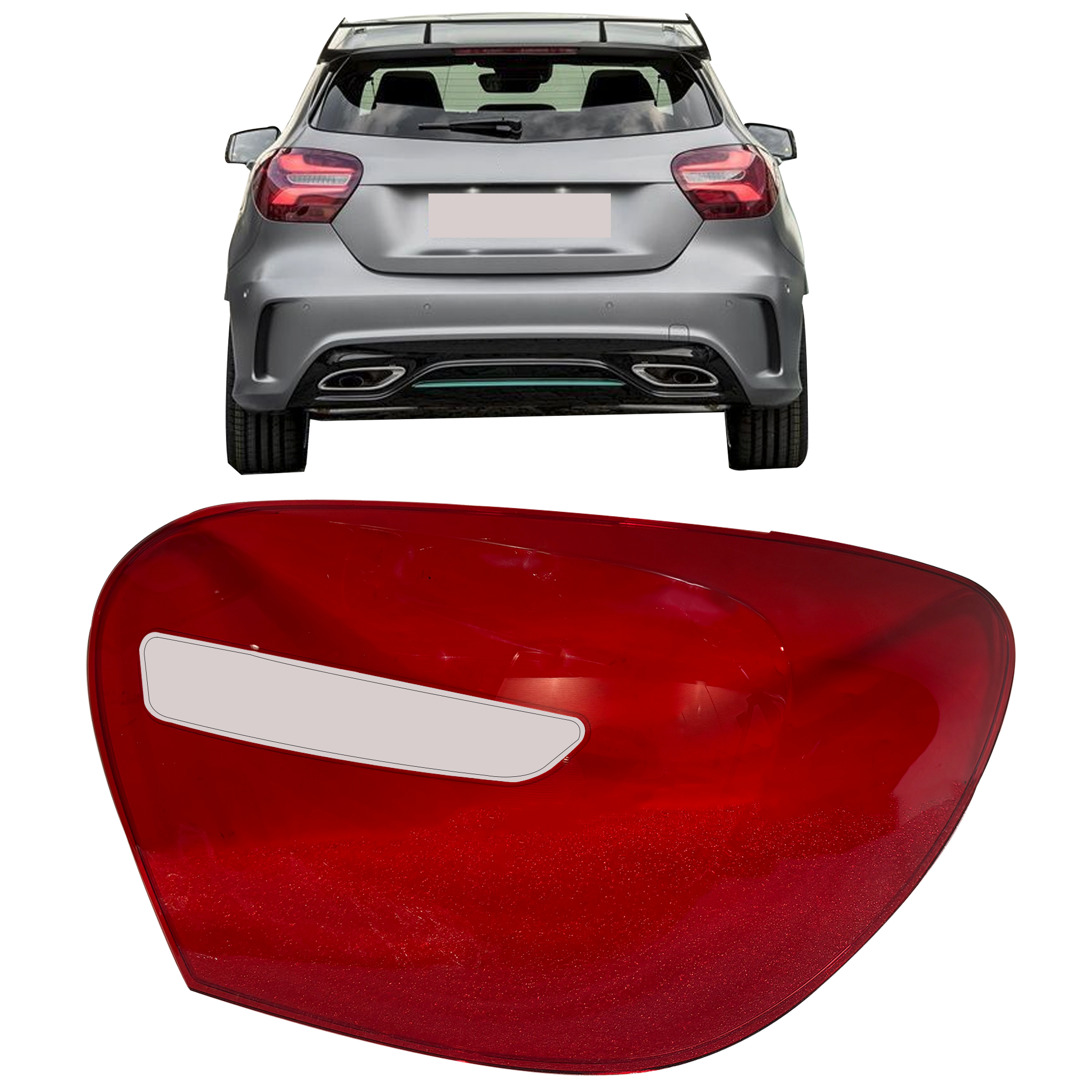 Right (Driver Side) Tail Lamp Cover for MERCEDES-BENZ A-CLASS W176 (2013-2018)
