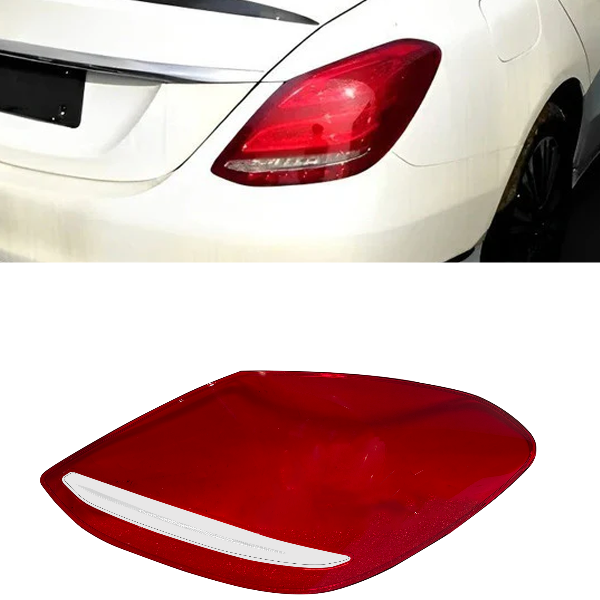 Right (Driver Side) Tail Lamp Cover for MERCEDES-BENZ C-CLASS W205 (2014-2018)