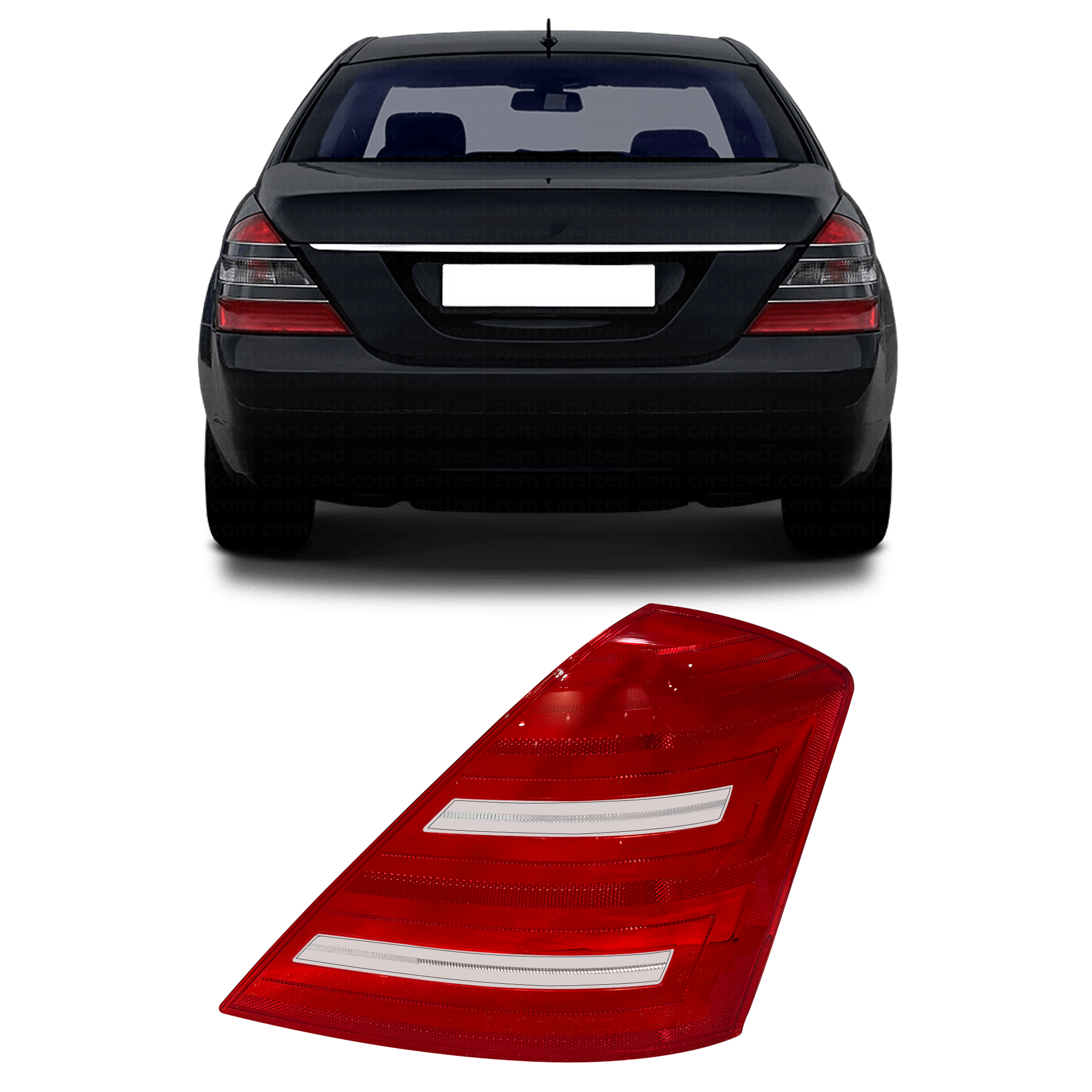Right (Driver Side) Tail Lamp Cover for MERCEDES-BENZ S-CLASS W221 (2006-2013)