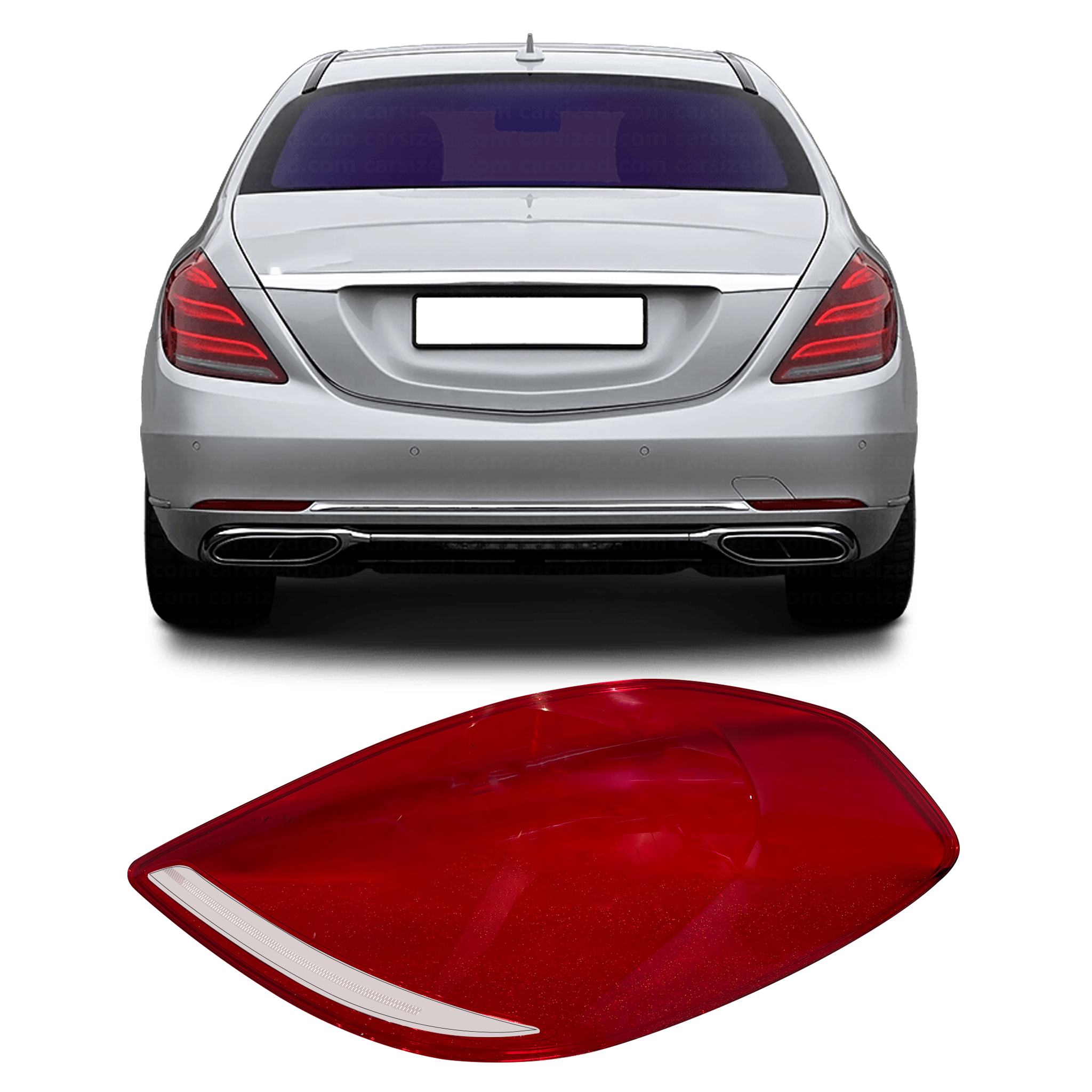 Right (Driver Side) Tail Lamp Cover for MERCEDES-BENZ S-CLASS W222 (2013-2017)