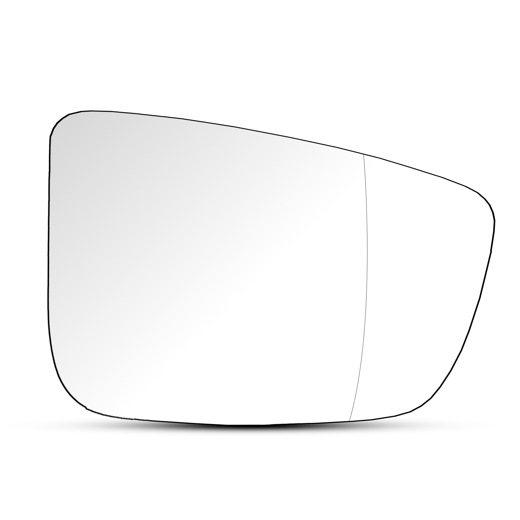 Right Exterior Mirror Glass for BMW 3 G20 (2018) with Back Plate Frame and Double Curvature