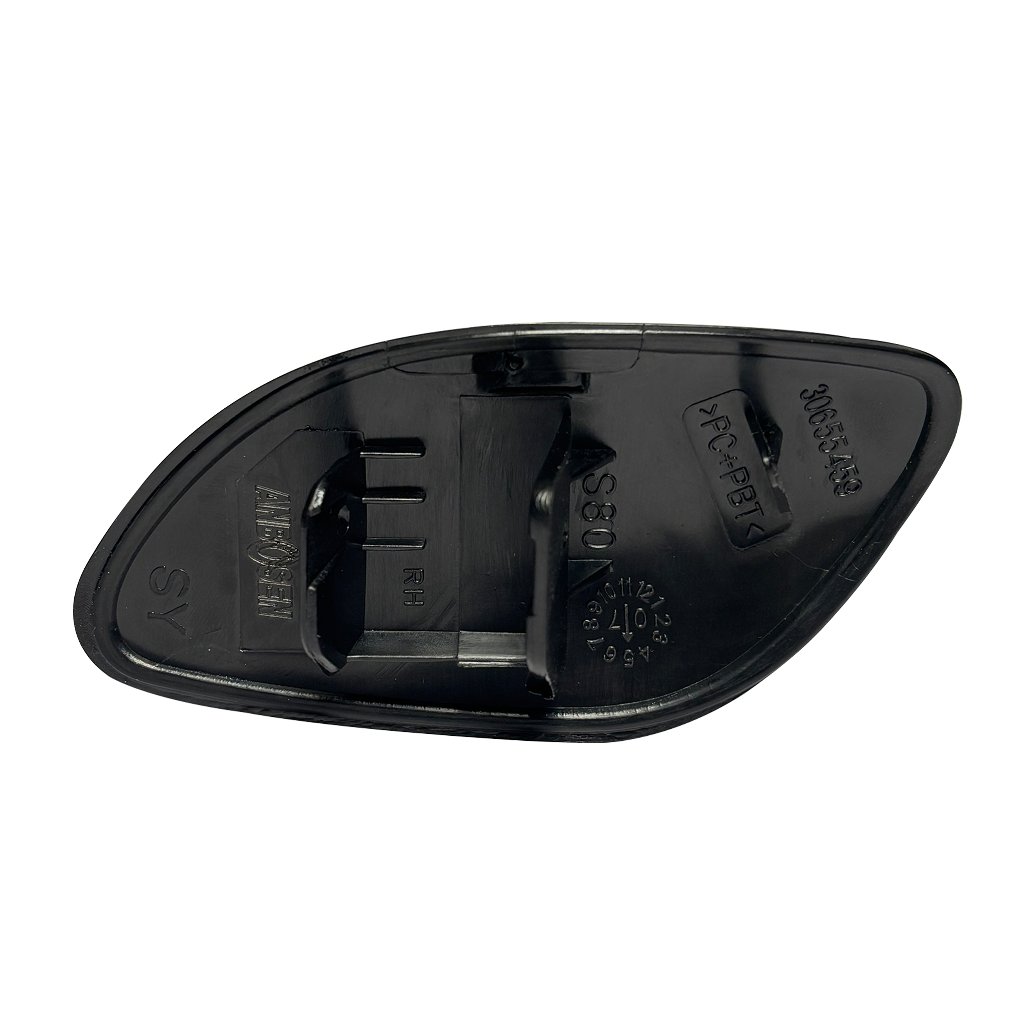 Right Headlight Washer Cap for VOLVO S80 124 (2007-2016) in Black color