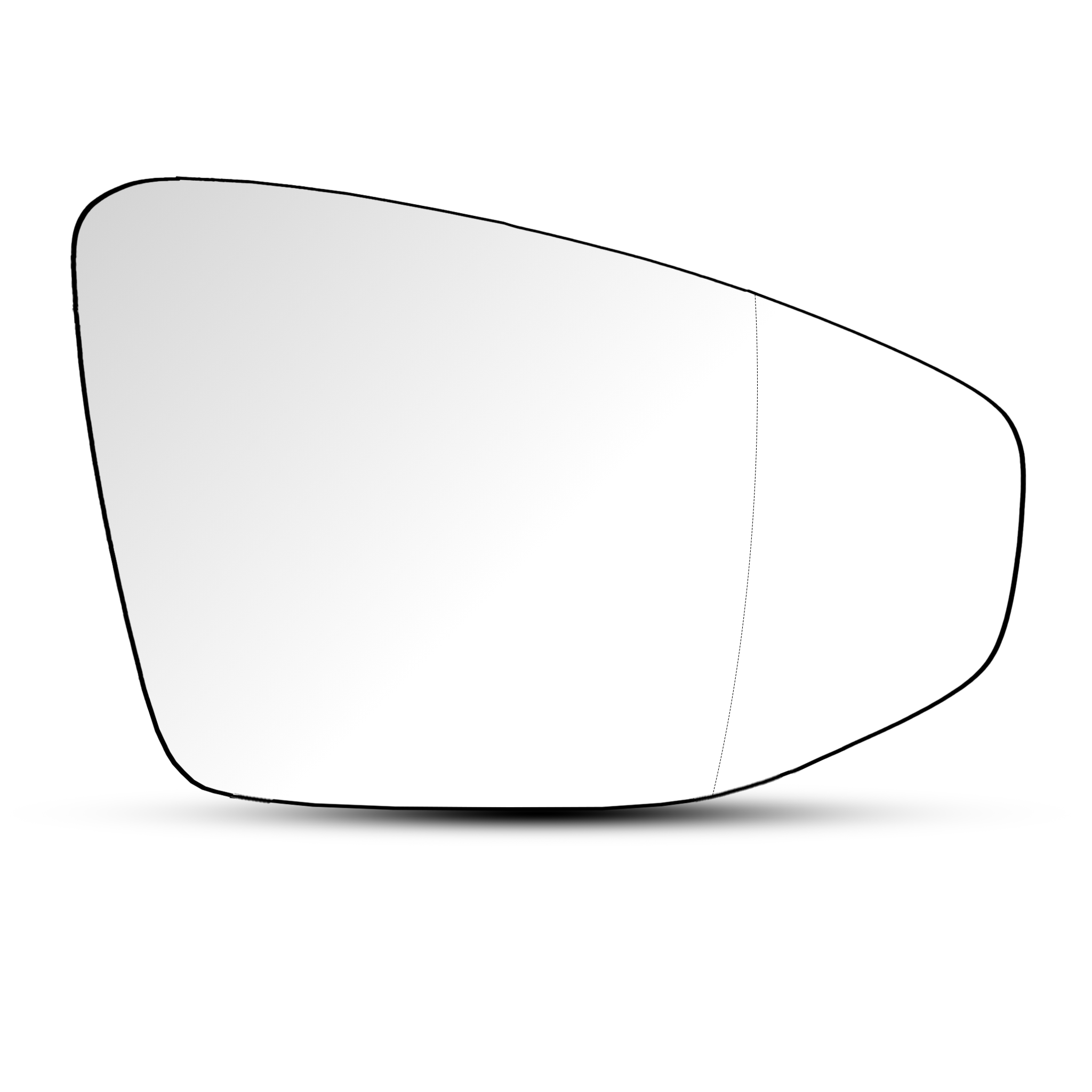 Right Mirror Glass for AUDI A3 8Y (2020) Double Curvature, heatable, with frame