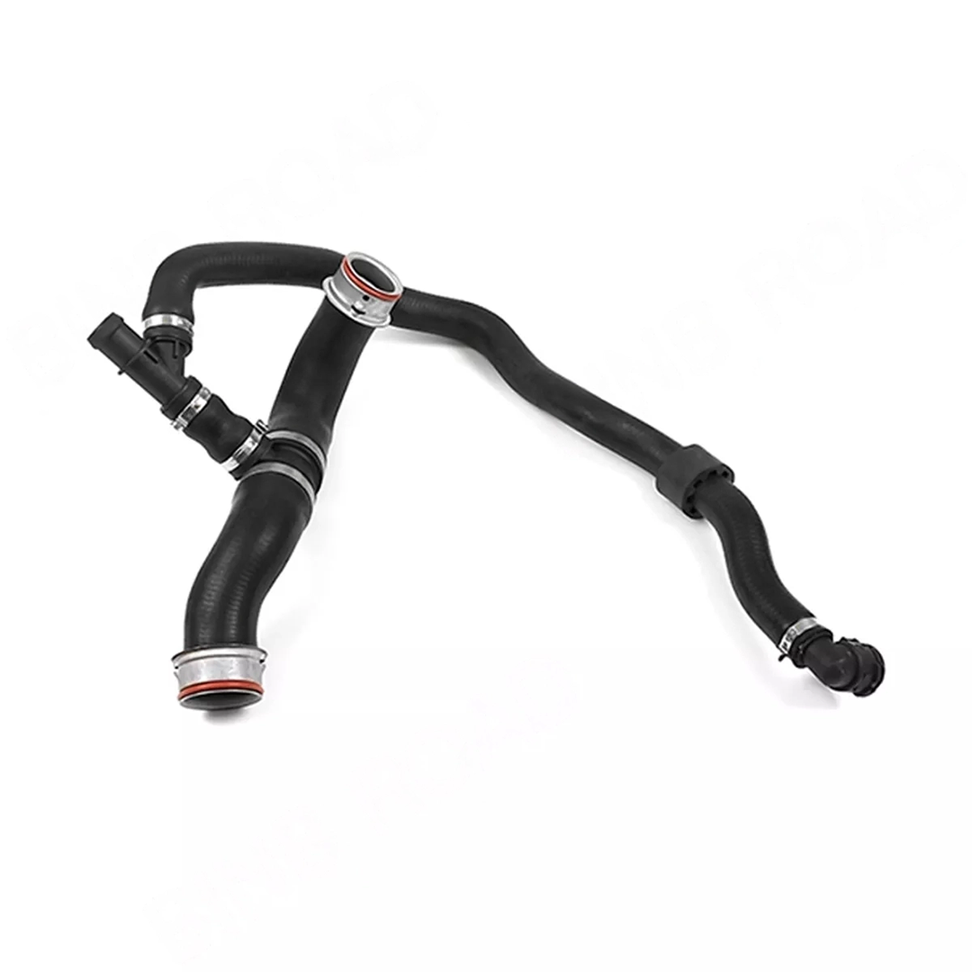 Right Radiator Coolant Hose for MERCEDES-BENZ C-CLASS W204 (2007-2014) in Black color with pipe socket, EPDM Rubber