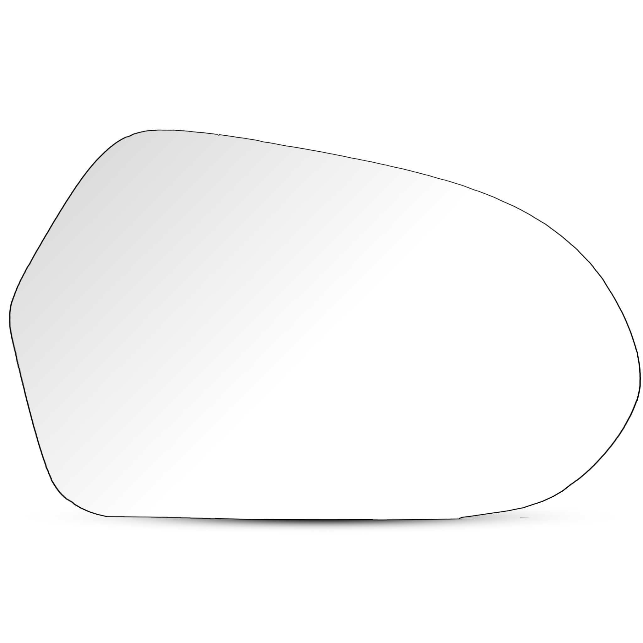 Right Rear View Mirror Glass for AUDI A6 4G (2010-2019) with Plastic Frame