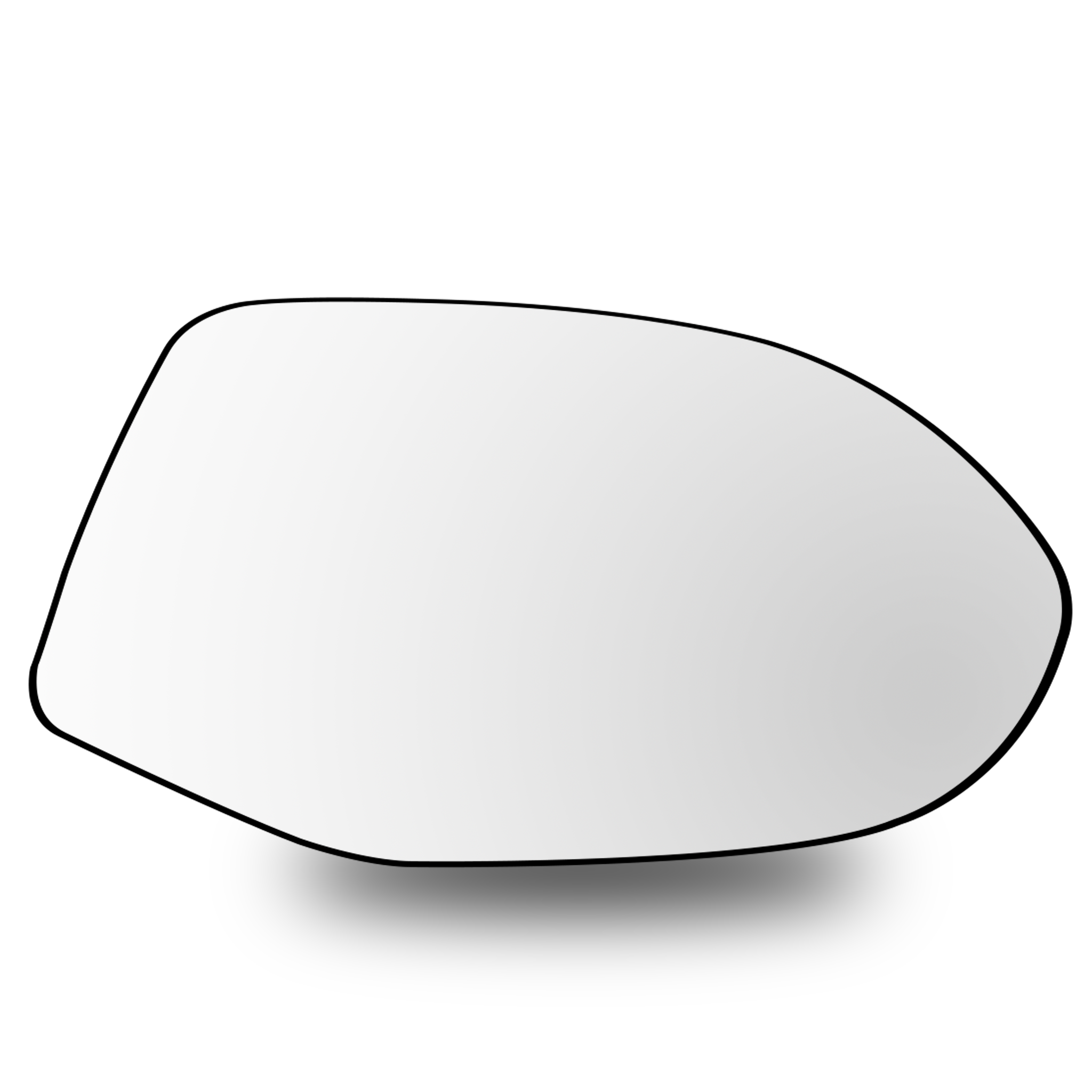 Right Rear View Mirror Glass for AUDI A7 4GA (2010-2018) with Plastic Frame, Heated, Single Curvature