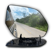 Right Rear View Mirror Glass for AUDI Q8 4MN (2020) Double Curvature, Heatable, with Back Plate Frame