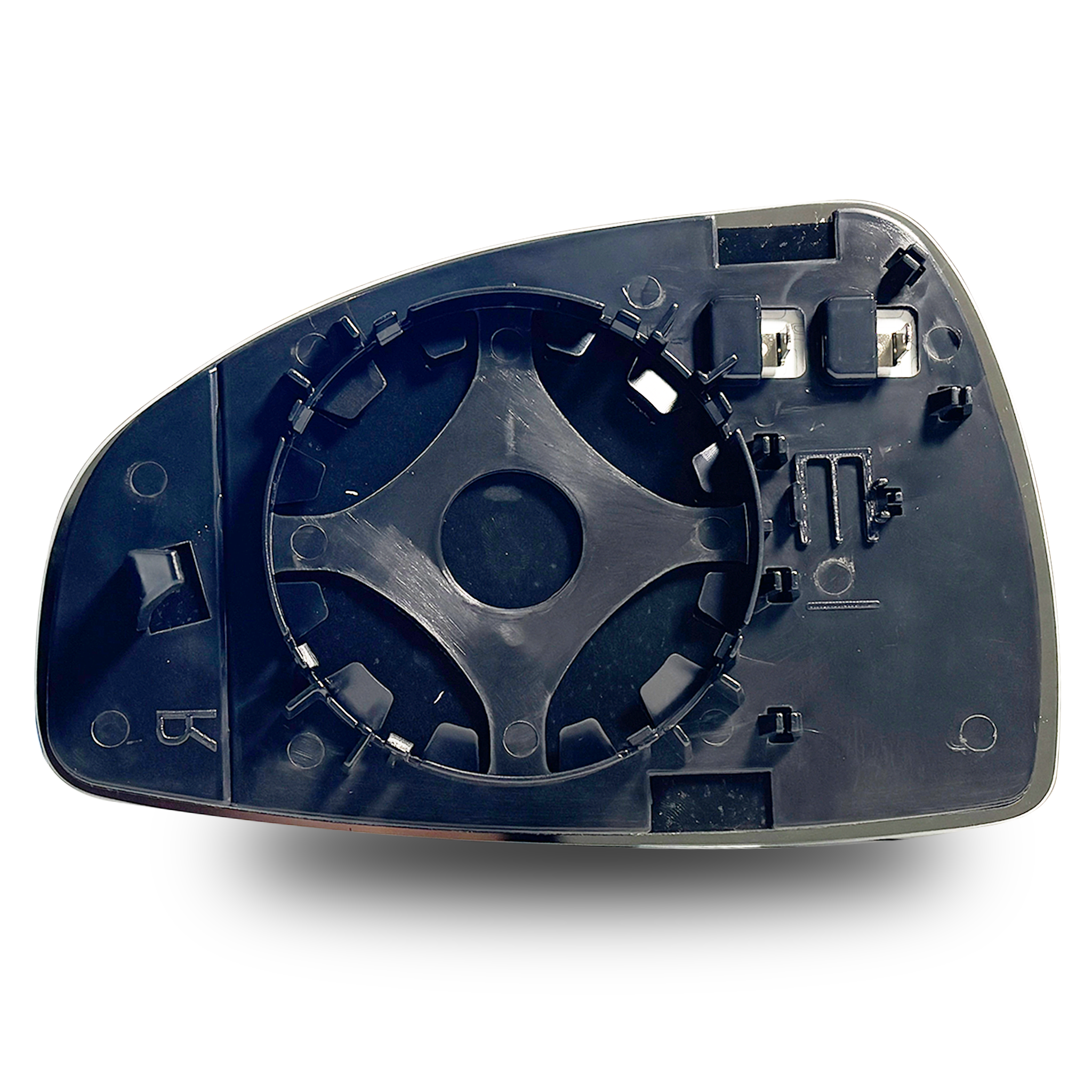 Right Rear View Mirror Glass for AUDI TT 8J3 (2006-2014) with Plastic Frame, Heated, Double Curvature