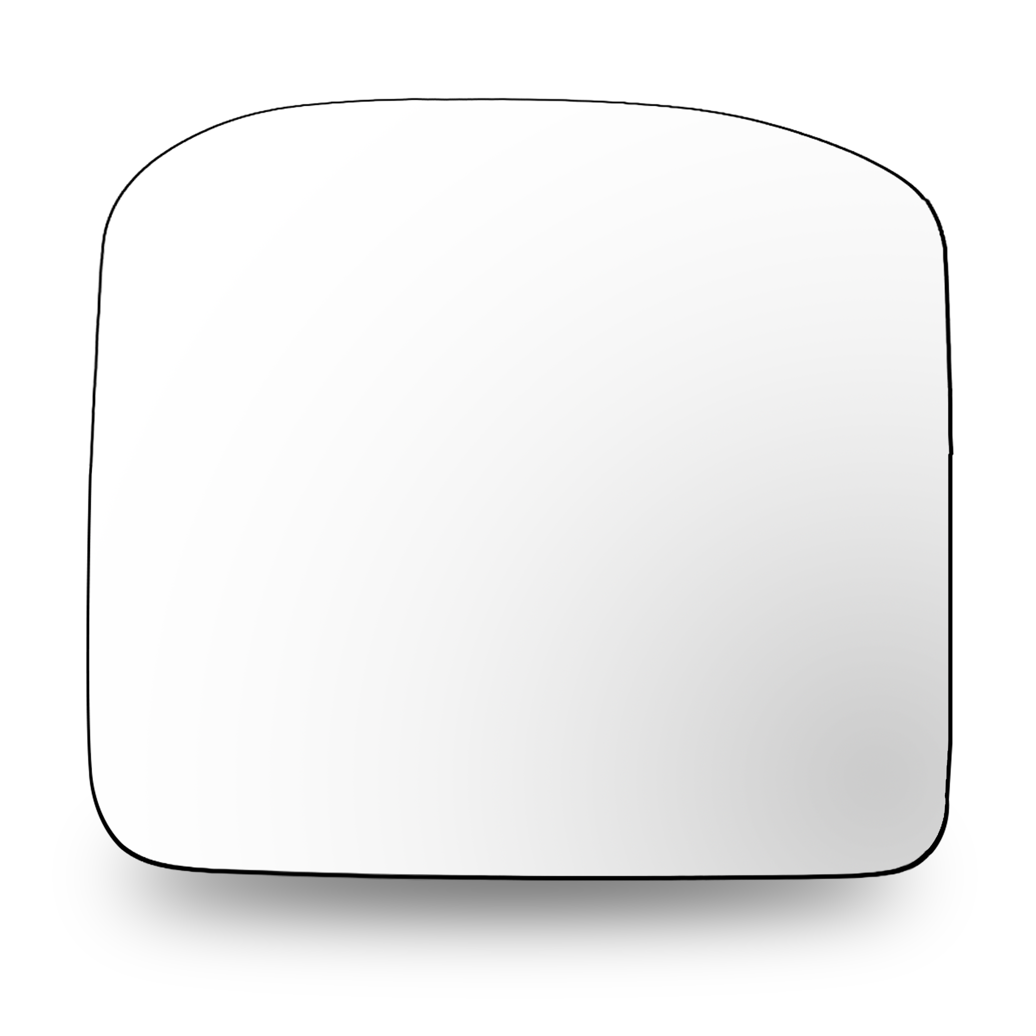 Right Rear View Mirror Glass for LAND ROVER DEFENDER L663 (2020) with plastic frame and socket, Auto Heating, Blind Spot Detection, Single Curvature, PC