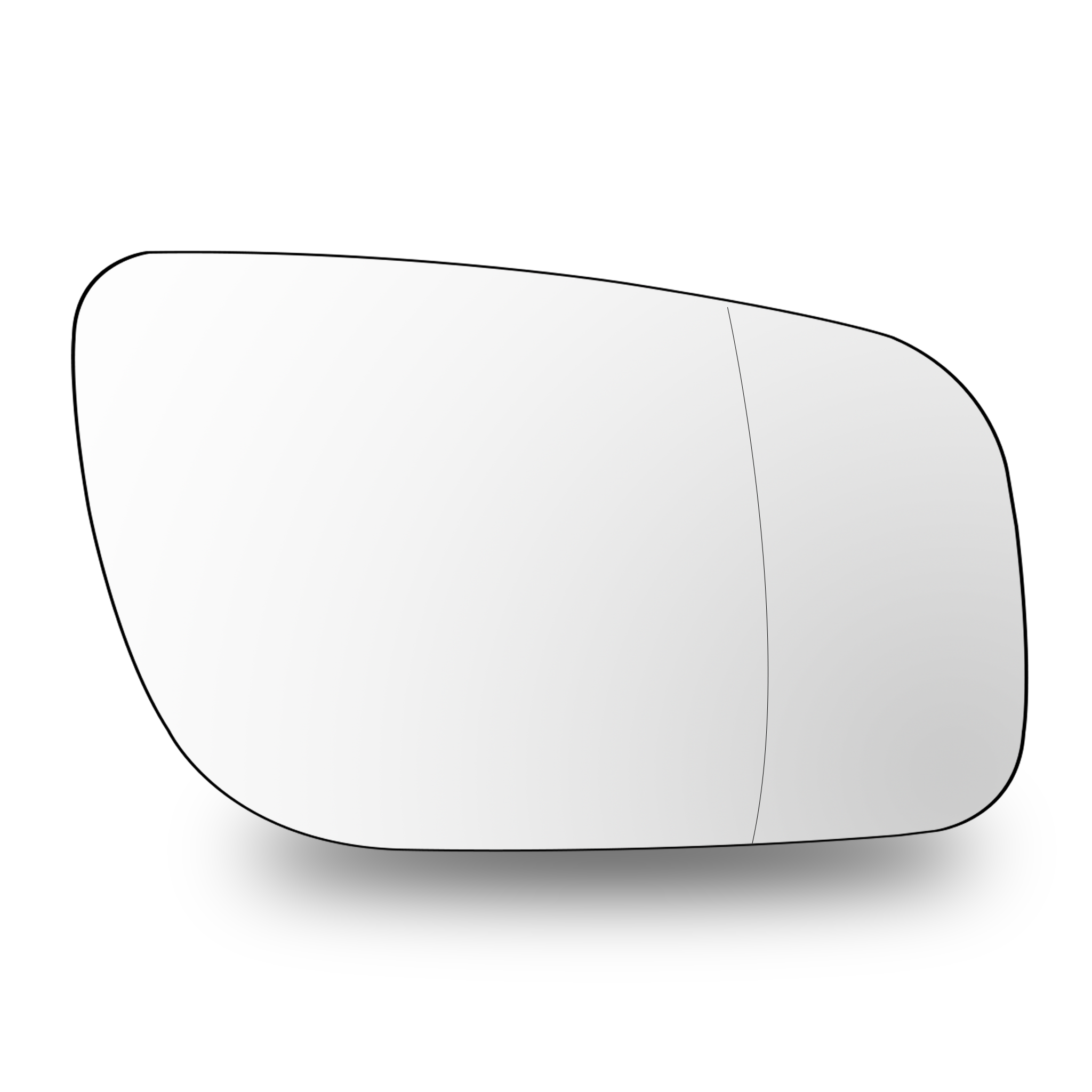 Right Rear View Mirror Glass for MERCEDES-BENZ E-CLASS W211 (2002-2008) with Double Curvature