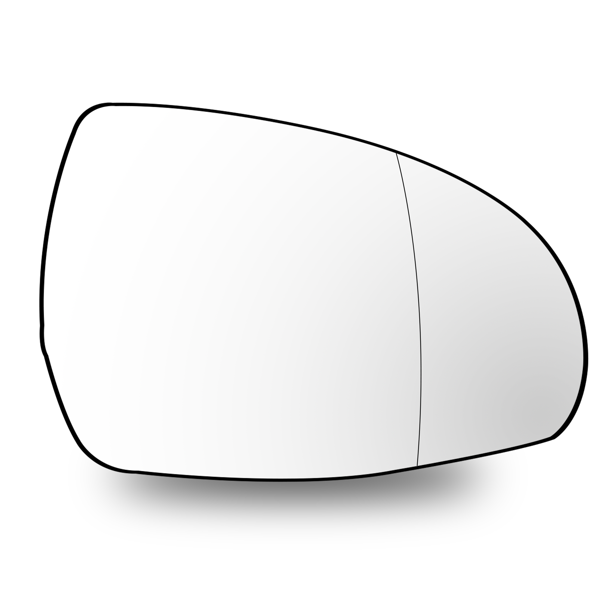 Right Rear View Mirror Glass for MERCEDES-BENZ EQE V295 (2022-2026) Double Curvature