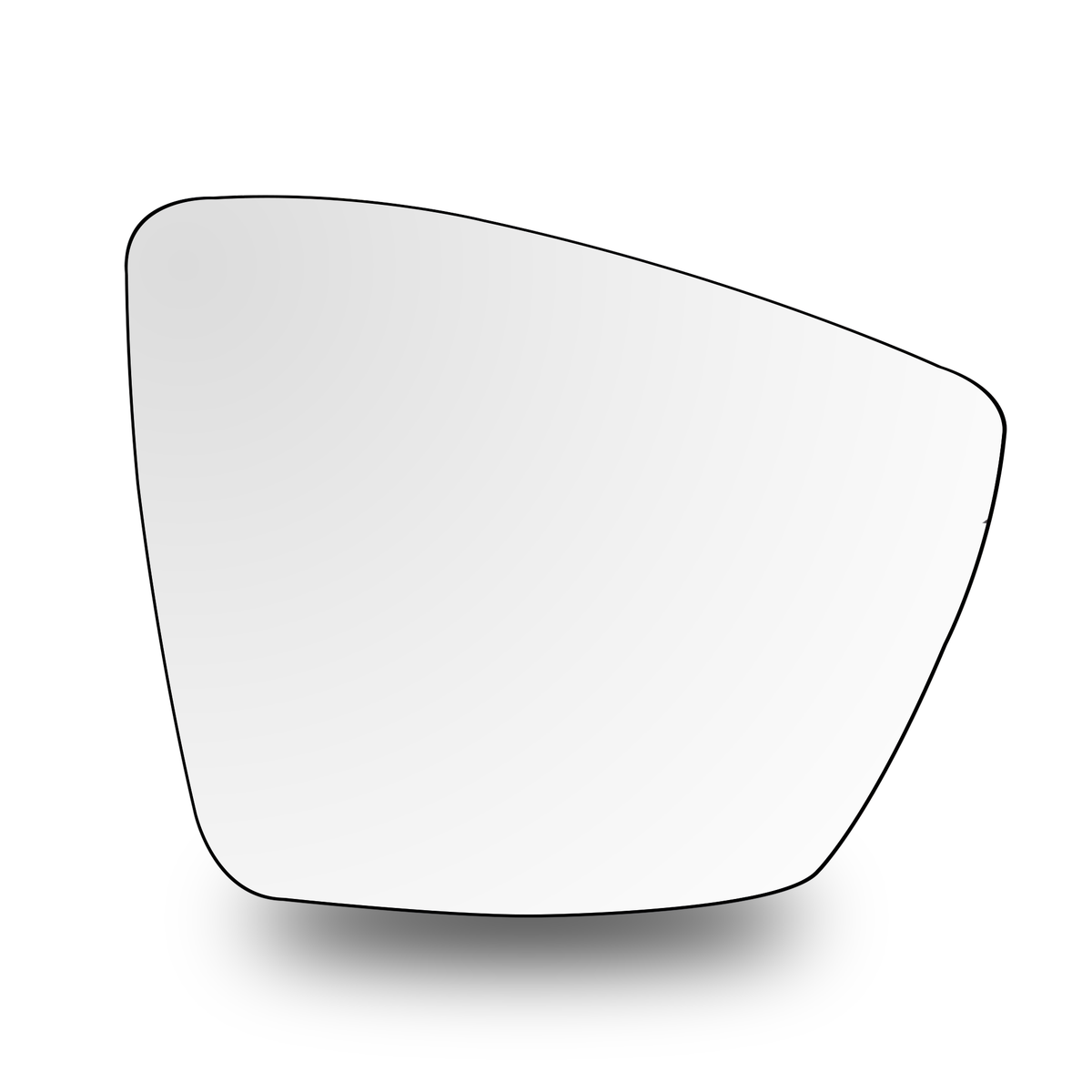 Right Rear View Mirror Glass for SKODA KODIAQ NS6 (2016-2020) with Plastic Frame, Heated, Convex