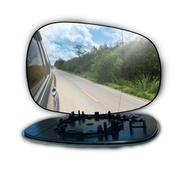 Right Side (Driver Side) Rear View Mirror Glass for BMW 3 Series E90 Sedan (2008-2012) with Plastic Frame (Double Curvature)_3