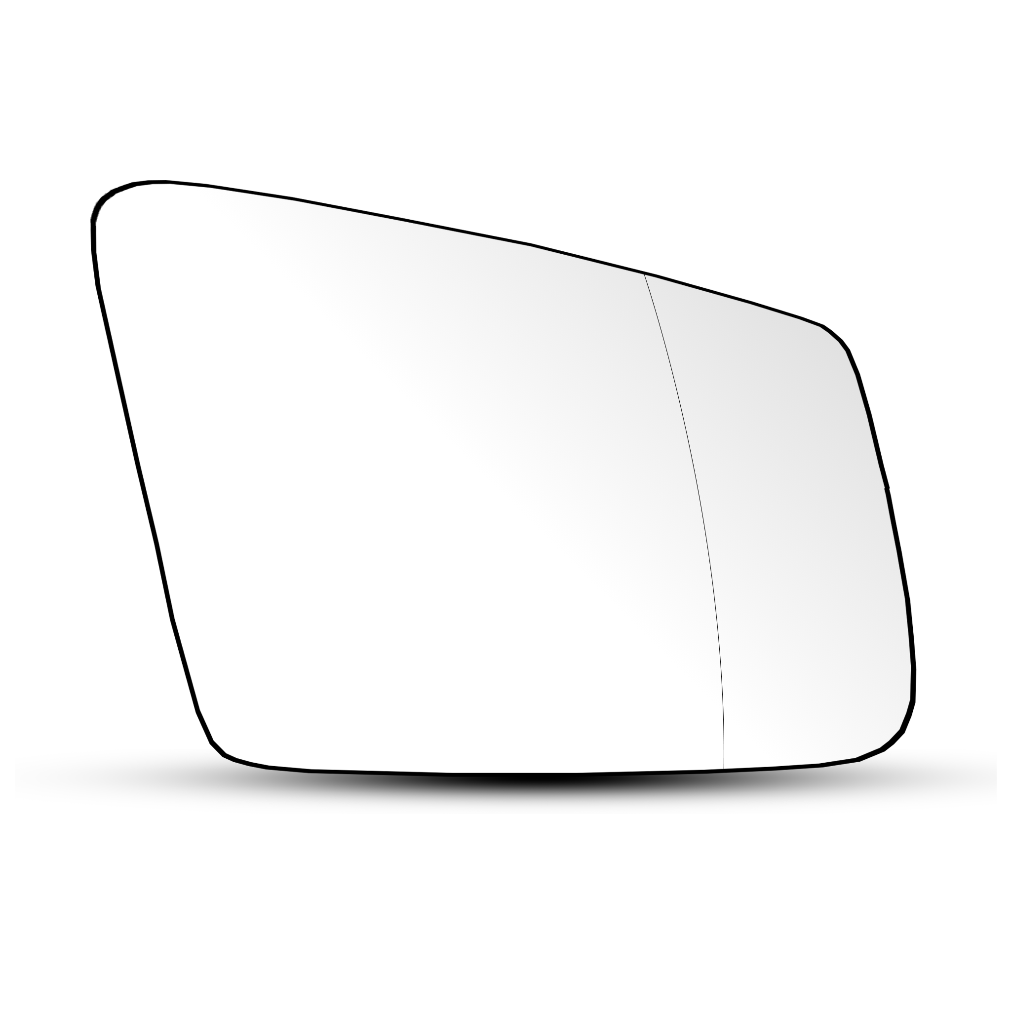 Right Side (Driver Side) Rear View Mirror Glass for Mercedes Benz E Class W212 Sedan (2009-2013) with Plastic Frame_1