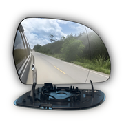 Right Side Mirror Glass for SKODA LAURA 1Z3 (2004-2013) Double Curvature with Plastic Frame and Socket