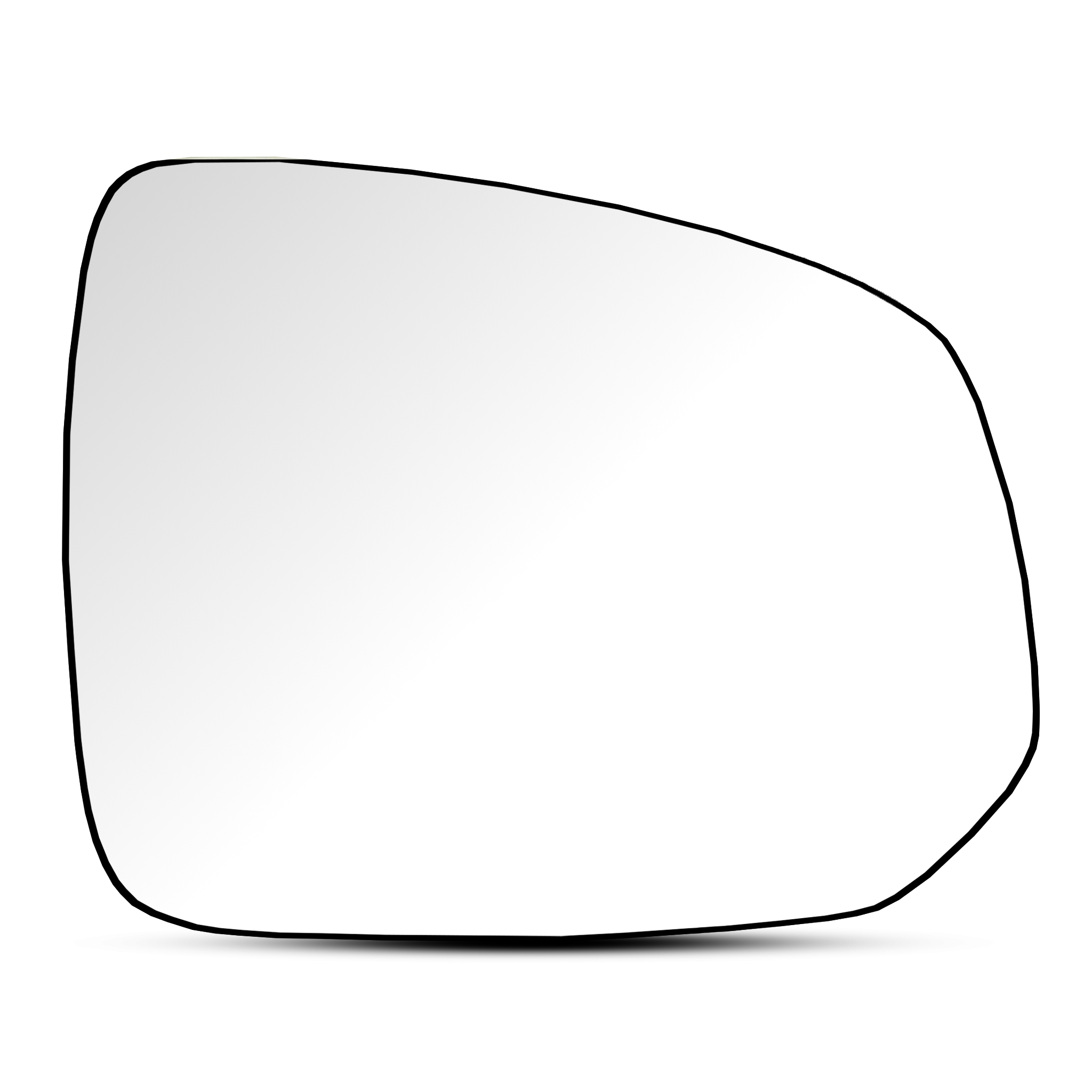 Right Side Mirror Glass for VOLVO XC90 256 (2015-2022) with Plastic Frame, Heated, Convex, 2 connectors