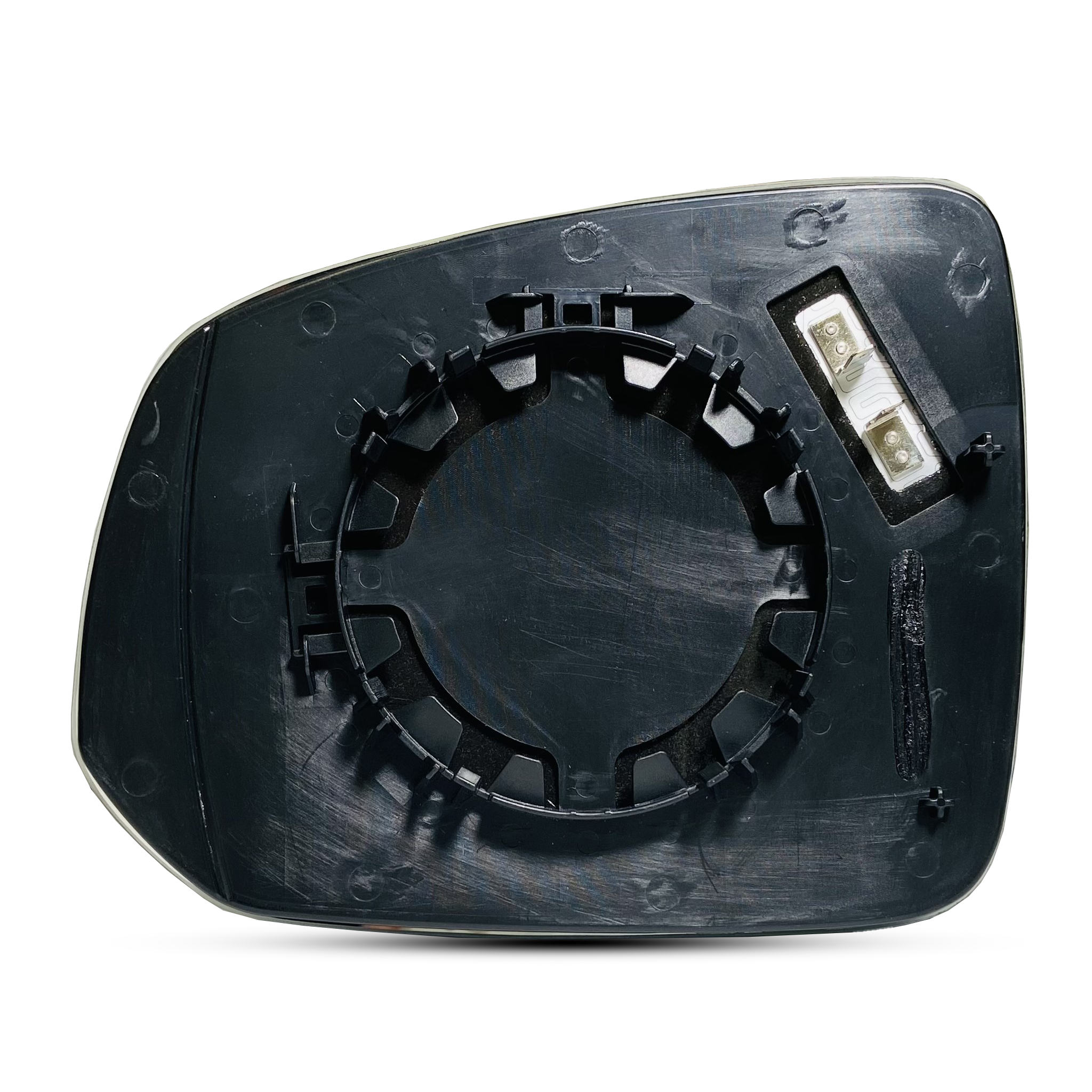 Right Side Mirror Glass for VOLVO XC90 256 (2015-2022) with Plastic Frame, Heated, Convex, 2 connectors