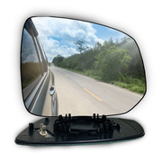 Right Side Mirror Glass for VOLVO XC90 256 (2015-2022) with Plastic Frame, Heated, Convex, 2 connectors