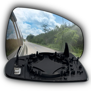 Right Side Rear View Mirror Glass for AUDI A1 8X (2010-2024) with Plastic Frame, Heated, Double Curvature