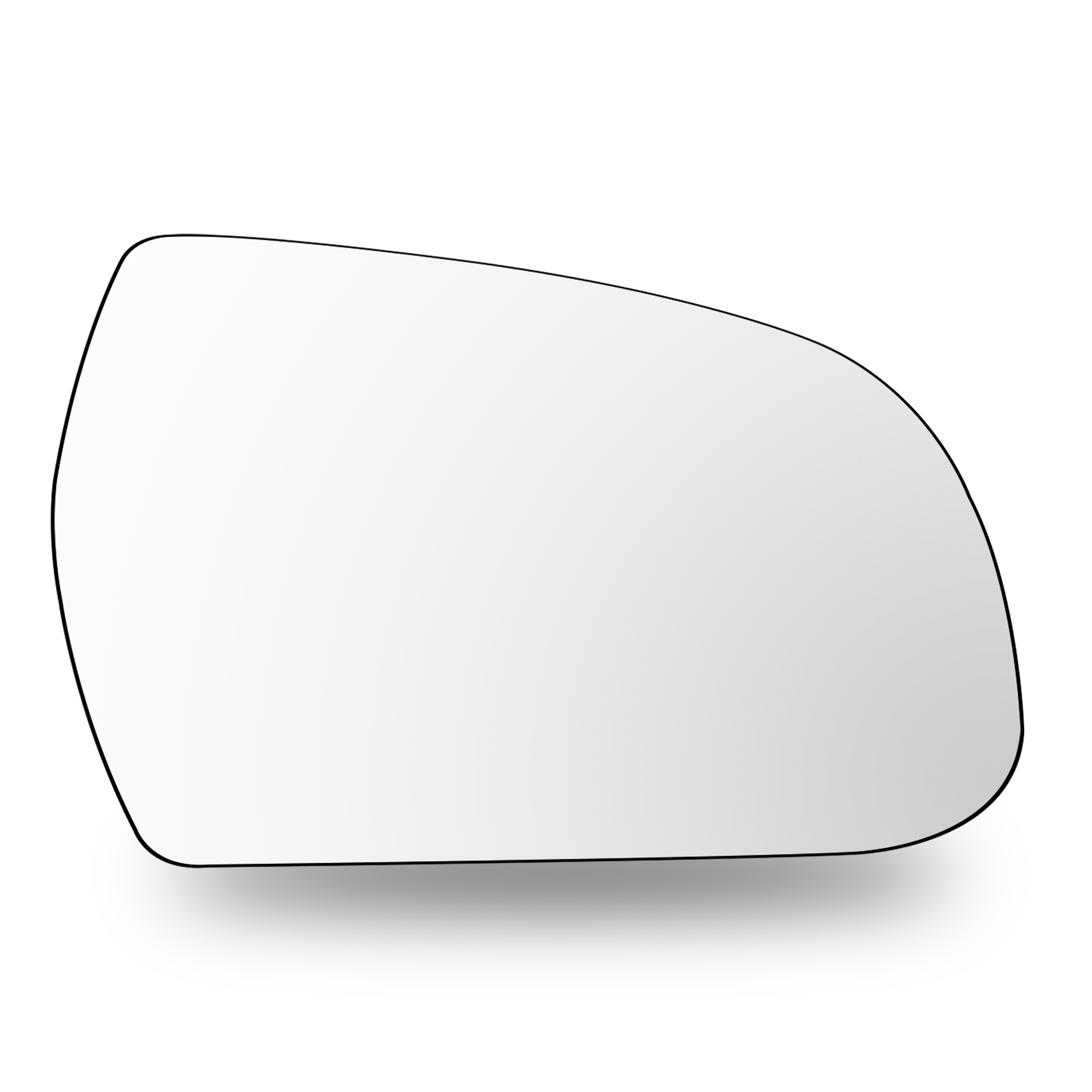 Right Side Rear View Mirror Glass for AUDI A3 8P (2008-2013) with double curvature, plastic frame and heated
