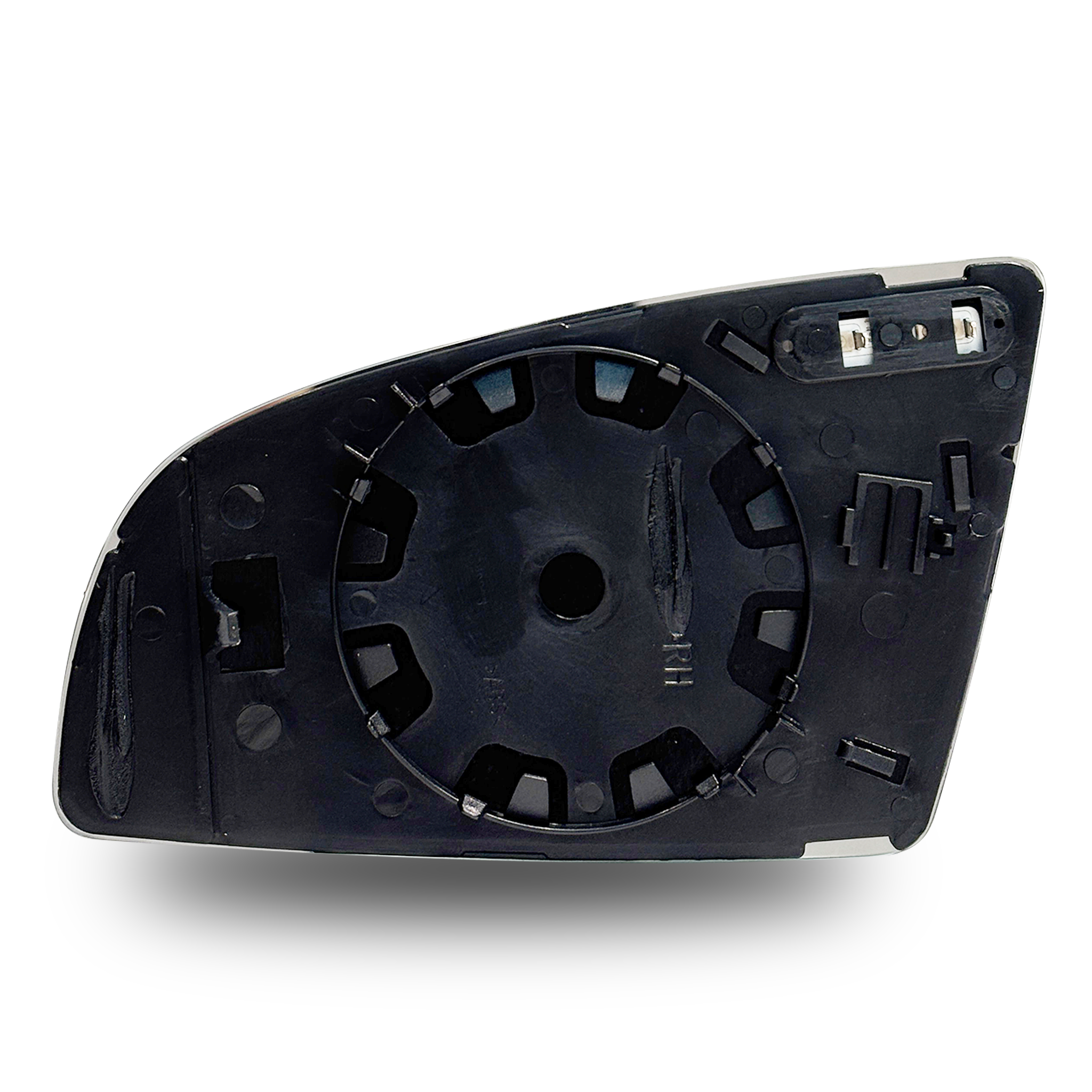 Right Side Rear View Mirror Glass for AUDI A6 4F (2008-2011) With Plastic Frame, Heated, Single Curvature