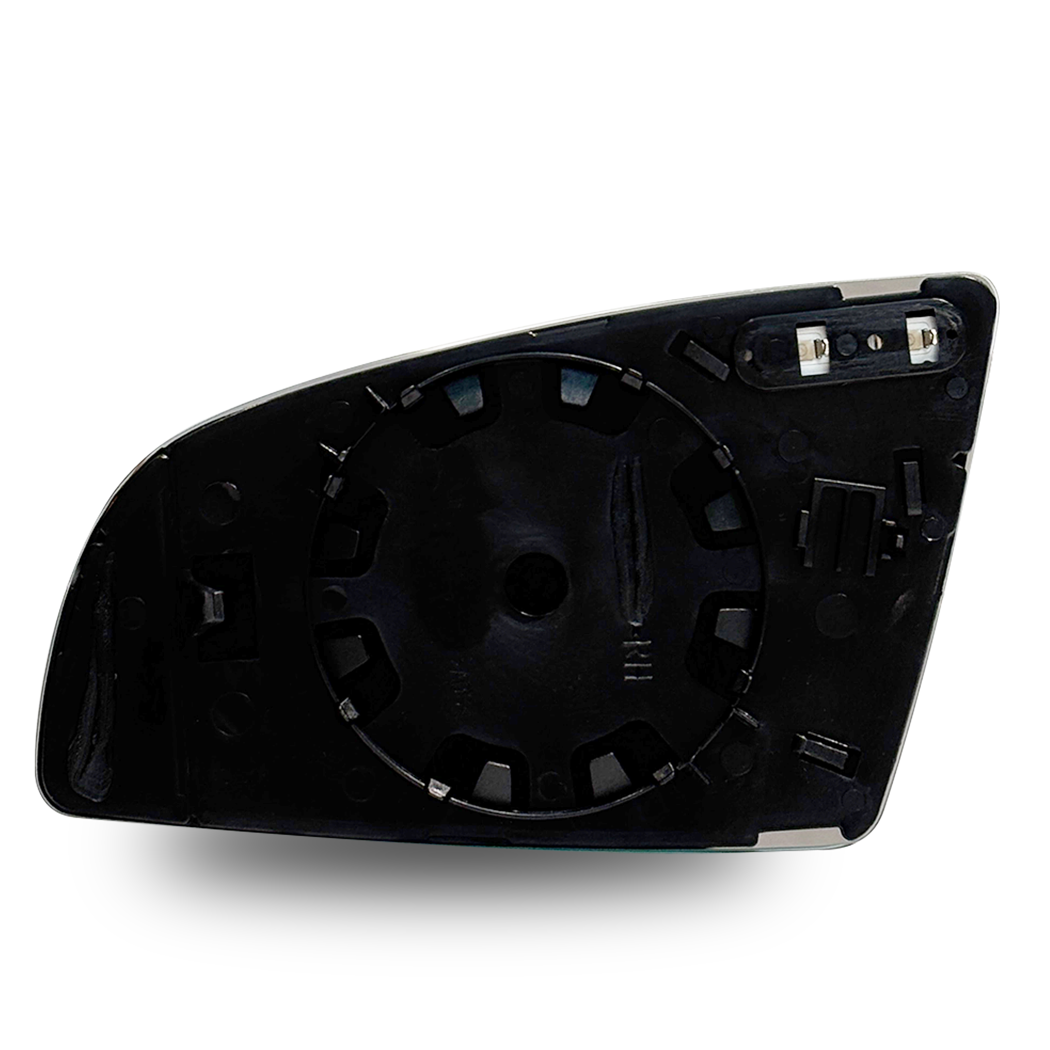 Right Side Rear View Mirror Glass for AUDI A6 4F (2008-2011) with Plastic Frame, Heated, Double Curvature