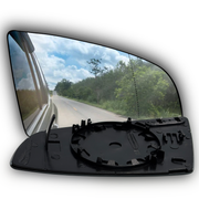Right Side Rear View Mirror Glass for AUDI A6 4F (2008-2011) with Plastic Frame, Heated, Double Curvature