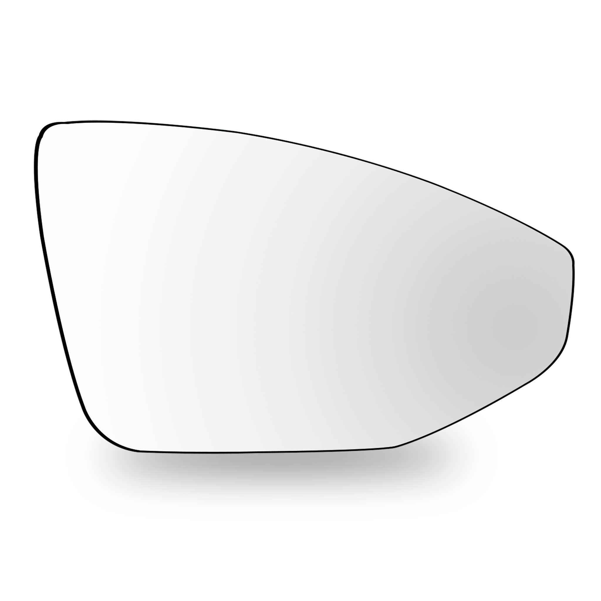 Right Side Rear View Mirror Glass for AUDI A6 4K (2018-2024) with plastic frame