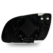 Right Side Rear View Mirror Glass for AUDI A8 4E2 (2002-2009) with Plastic Frame, Double Curvature, Heated