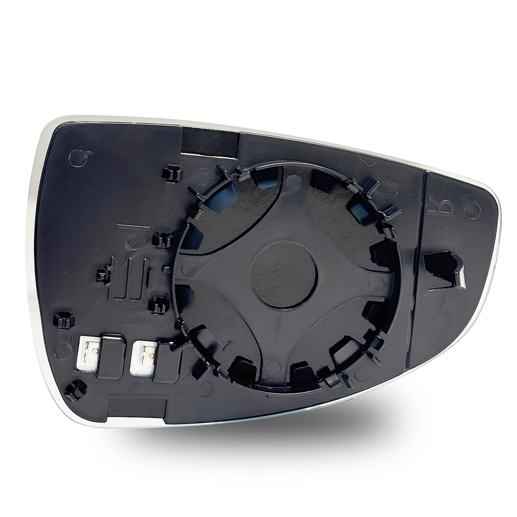 Right Side Rear View Mirror Glass for AUDI TT 8J3 (2006-2014) with Plastic Frame, Heated, Single Curvature