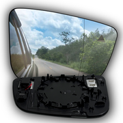 Right Side Rear View Mirror Glass for BMW 3 G20 (2018) with Blind Spot Detection, Plastic Frame, Double Curvature